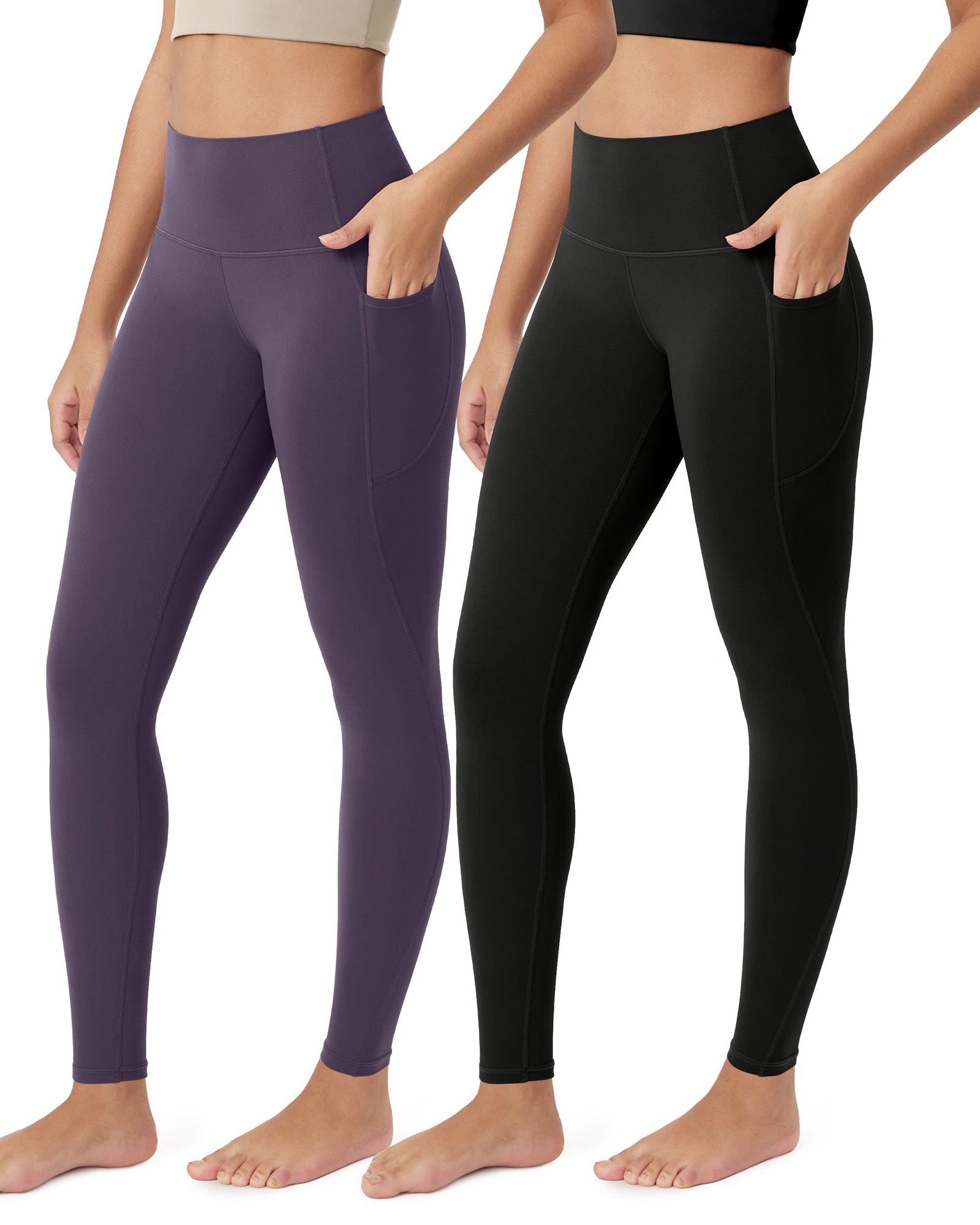 ODCLOUD 2-Pack 28�Buttery Soft Lounge Yoga Leggings with Pockets - ododos