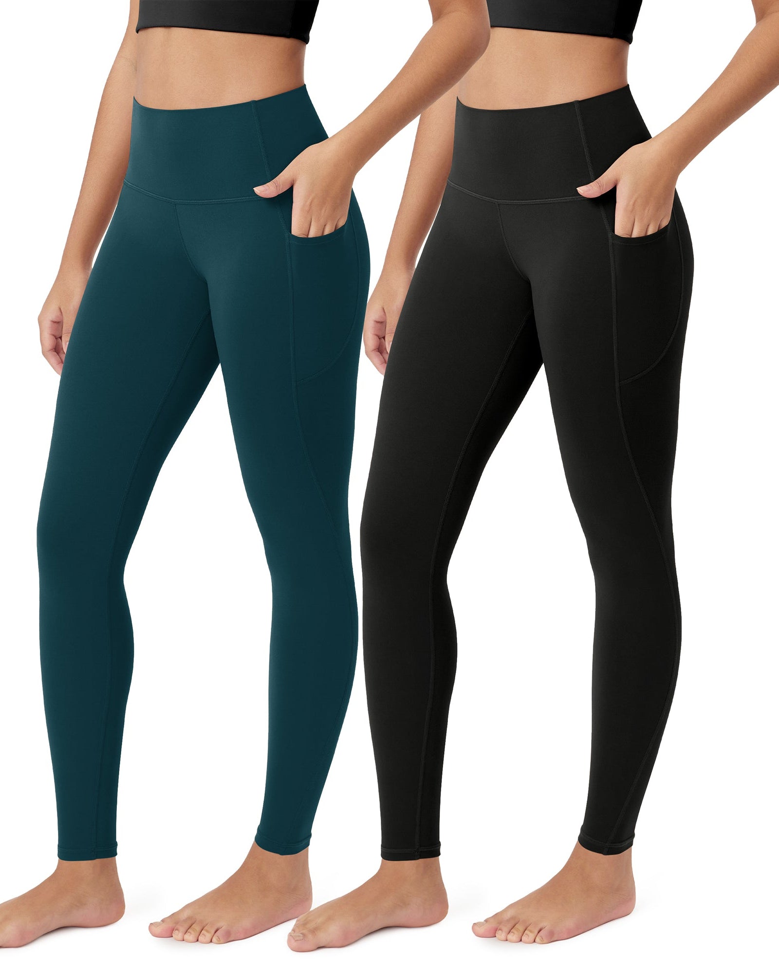ODCLOUD 2-Pack 28�Buttery Soft Lounge Yoga Leggings with Pockets - ododos