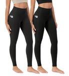 ODCLOUD 2-Pack 28�Buttery Soft Lounge Yoga Leggings with Pockets Black+onyx Black Grey - ododos