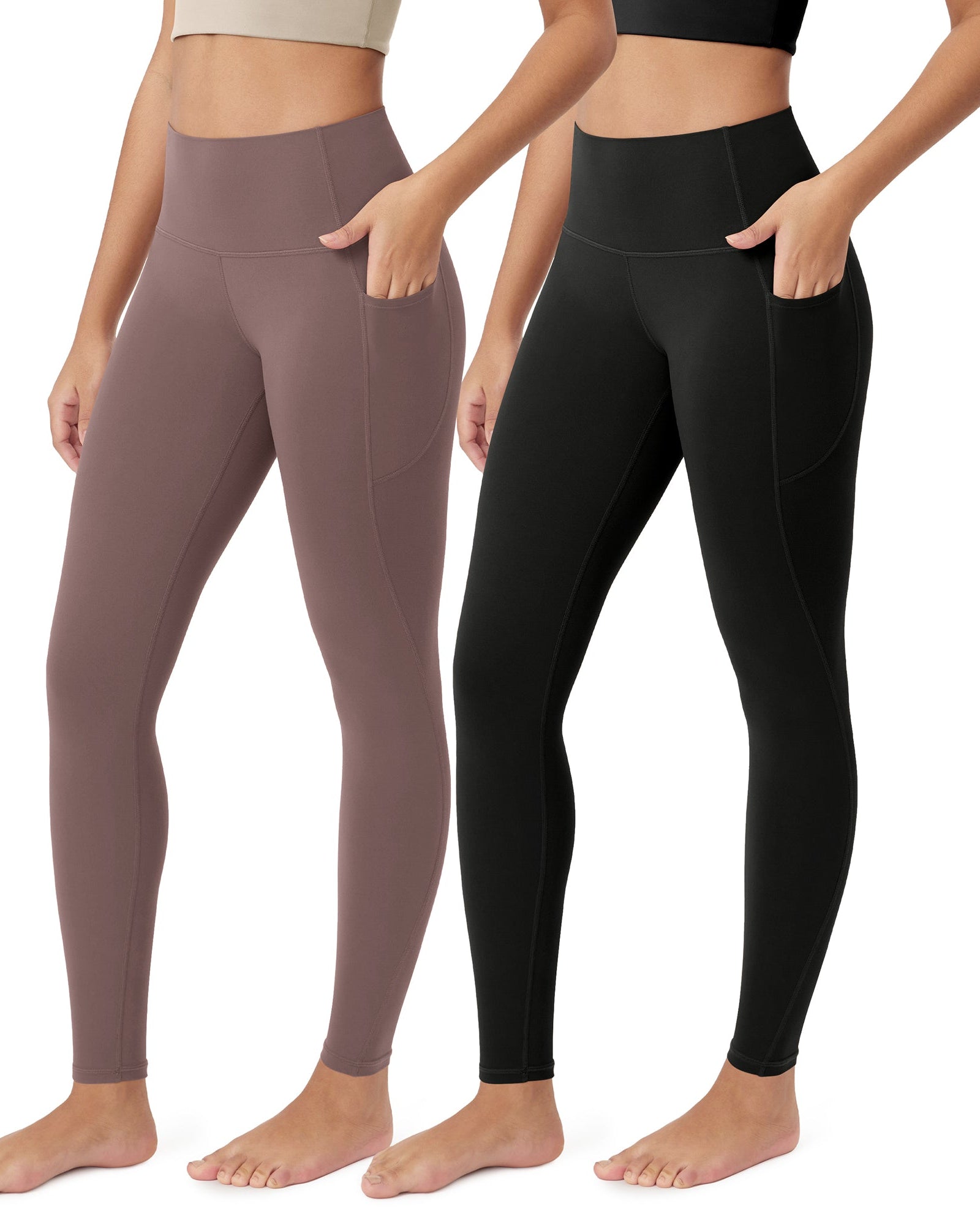 ODCLOUD 2-Pack 28�Buttery Soft Lounge Yoga Leggings with Pockets - ododos