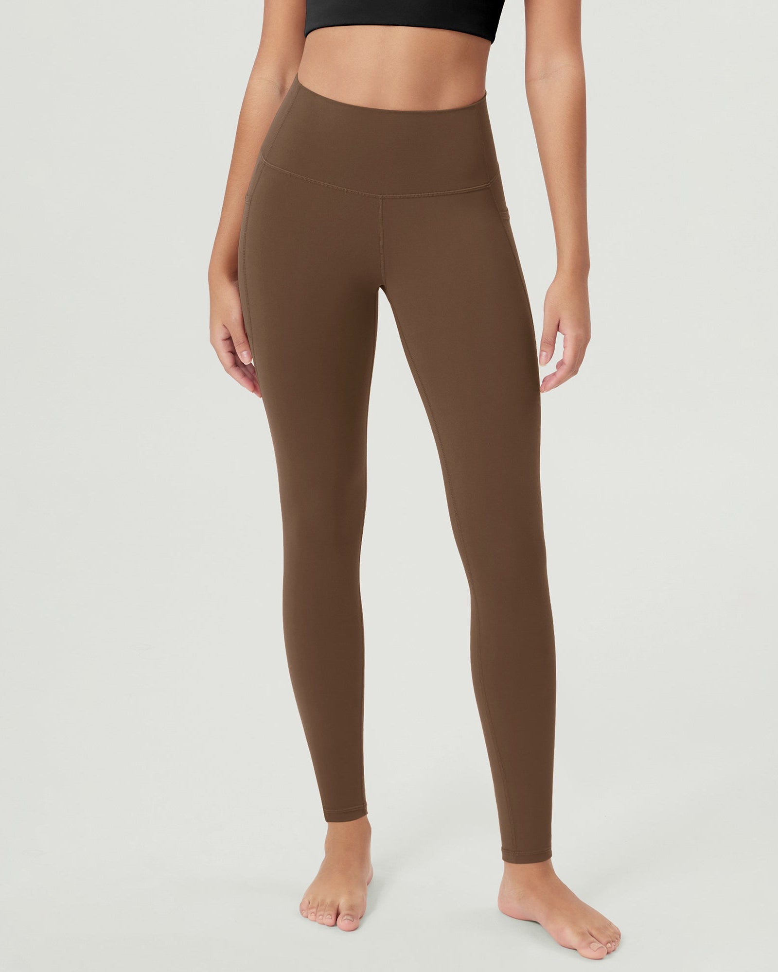 ODCLOUD 28�Buttery Soft Lounge Yoga Leggings with Pockets Brunette - ododos