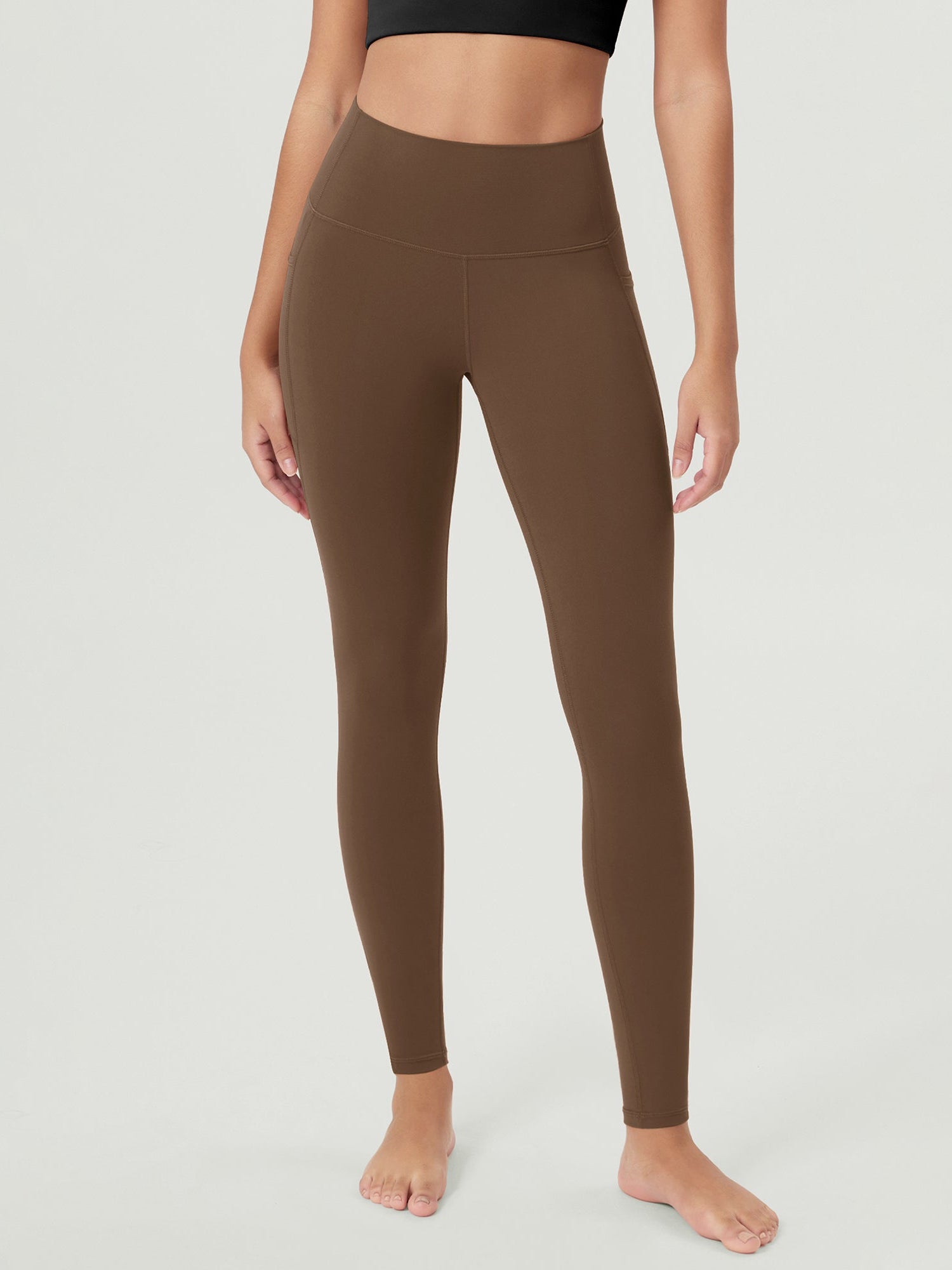ODCLOUD 28�Buttery Soft Lounge Yoga Leggings with Pockets Brunette - ododos
