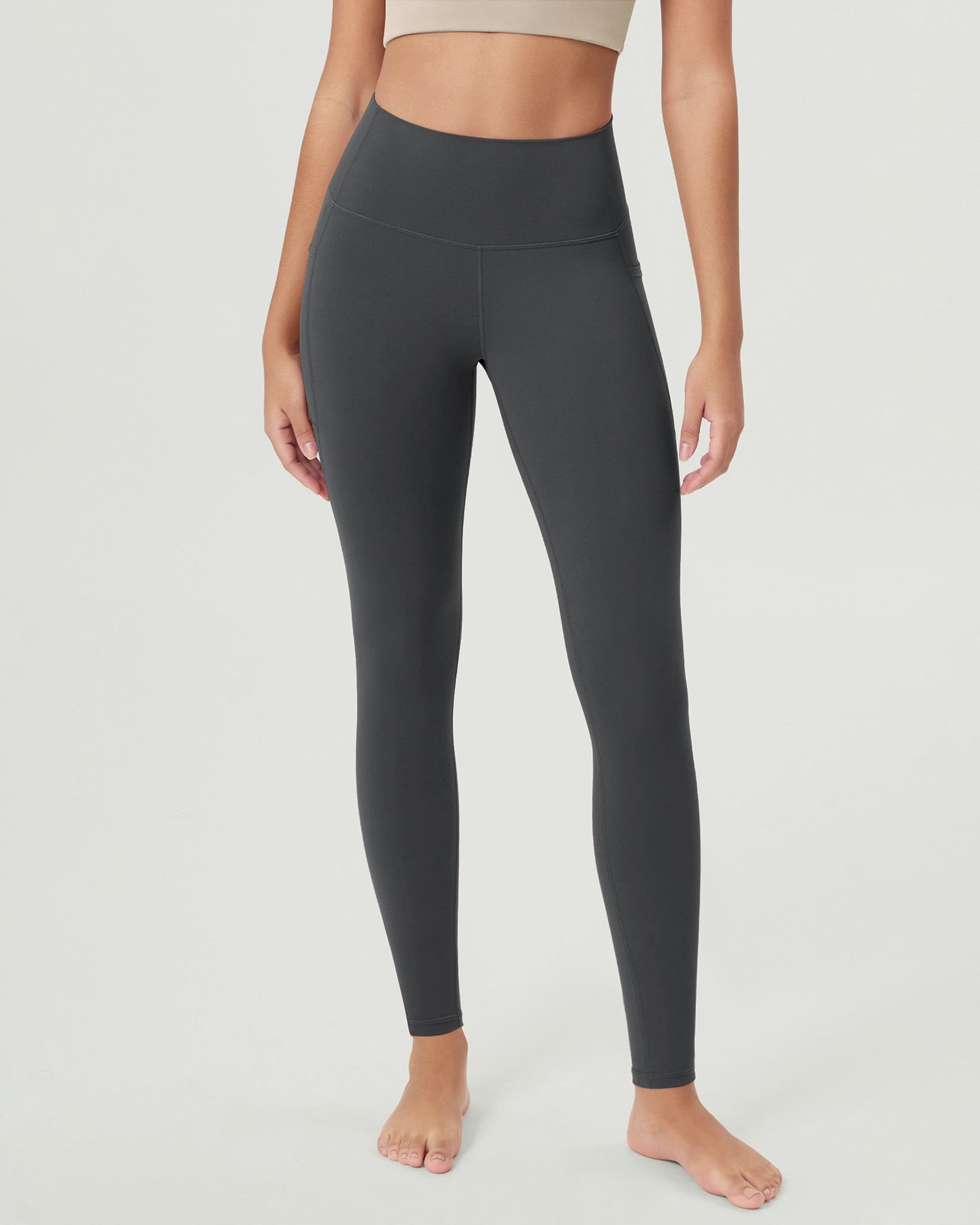 ODCLOUD 28�Buttery Soft Lounge Yoga Leggings with Pockets Charcoal - ododos