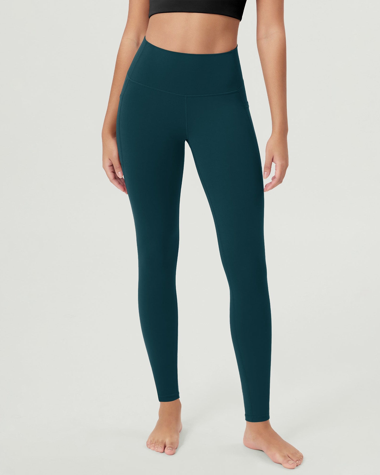 ODCLOUD 28�Buttery Soft Lounge Yoga Leggings with Pockets Forest Teal - ododos