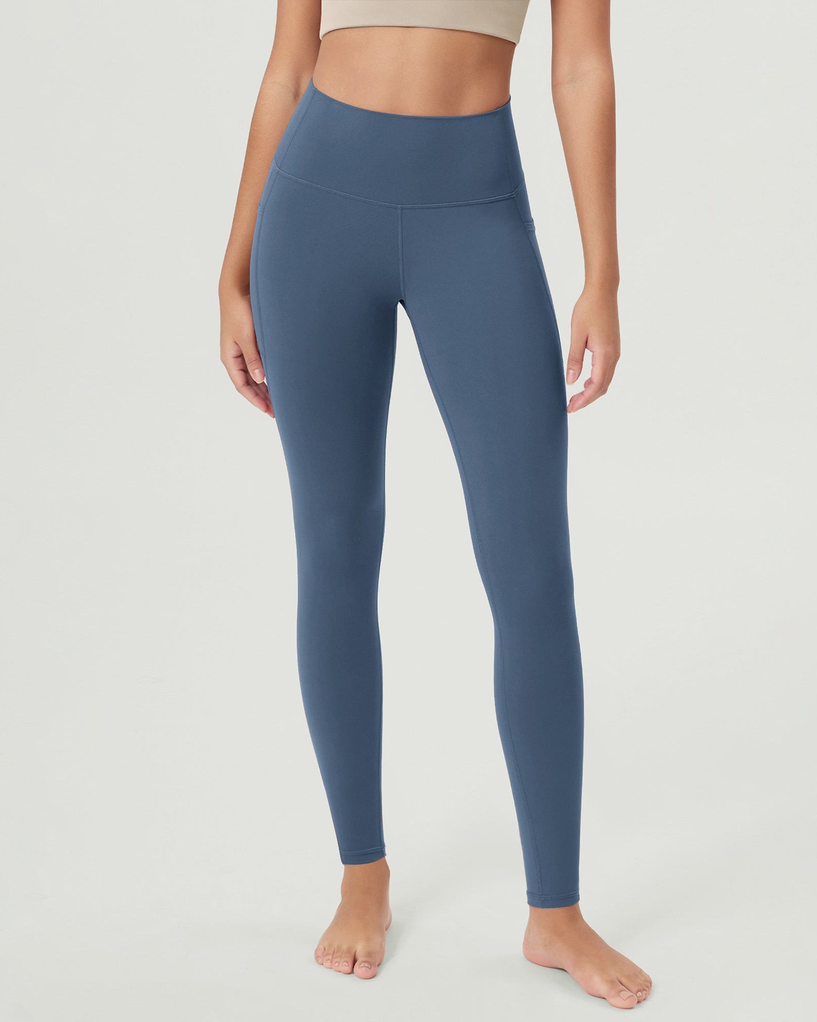 ODCLOUD 28�Buttery Soft Lounge Yoga Leggings with Pockets Ink Blue - ododos