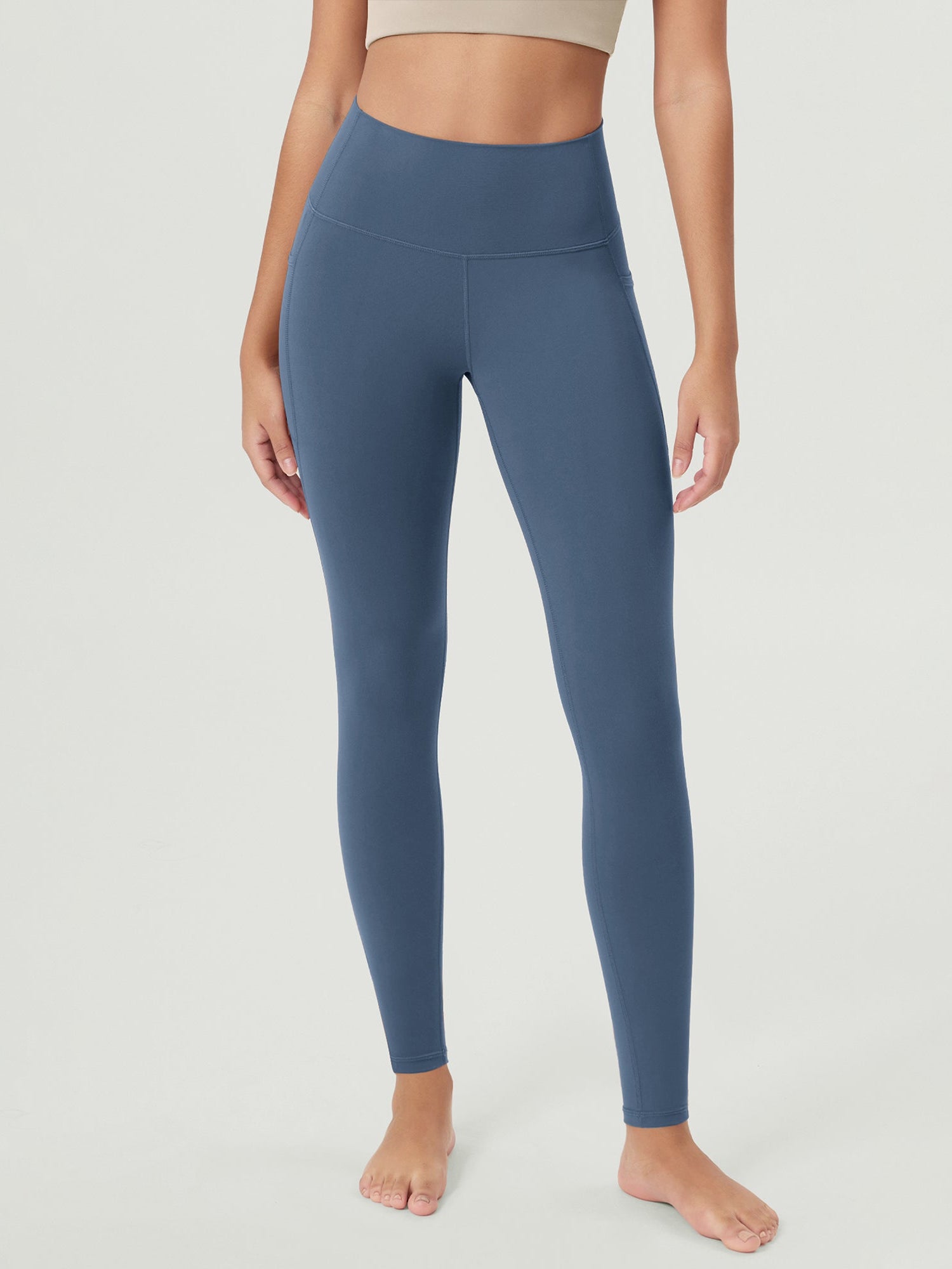 ODCLOUD 28�Buttery Soft Lounge Yoga Leggings with Pockets Ink Blue - ododos