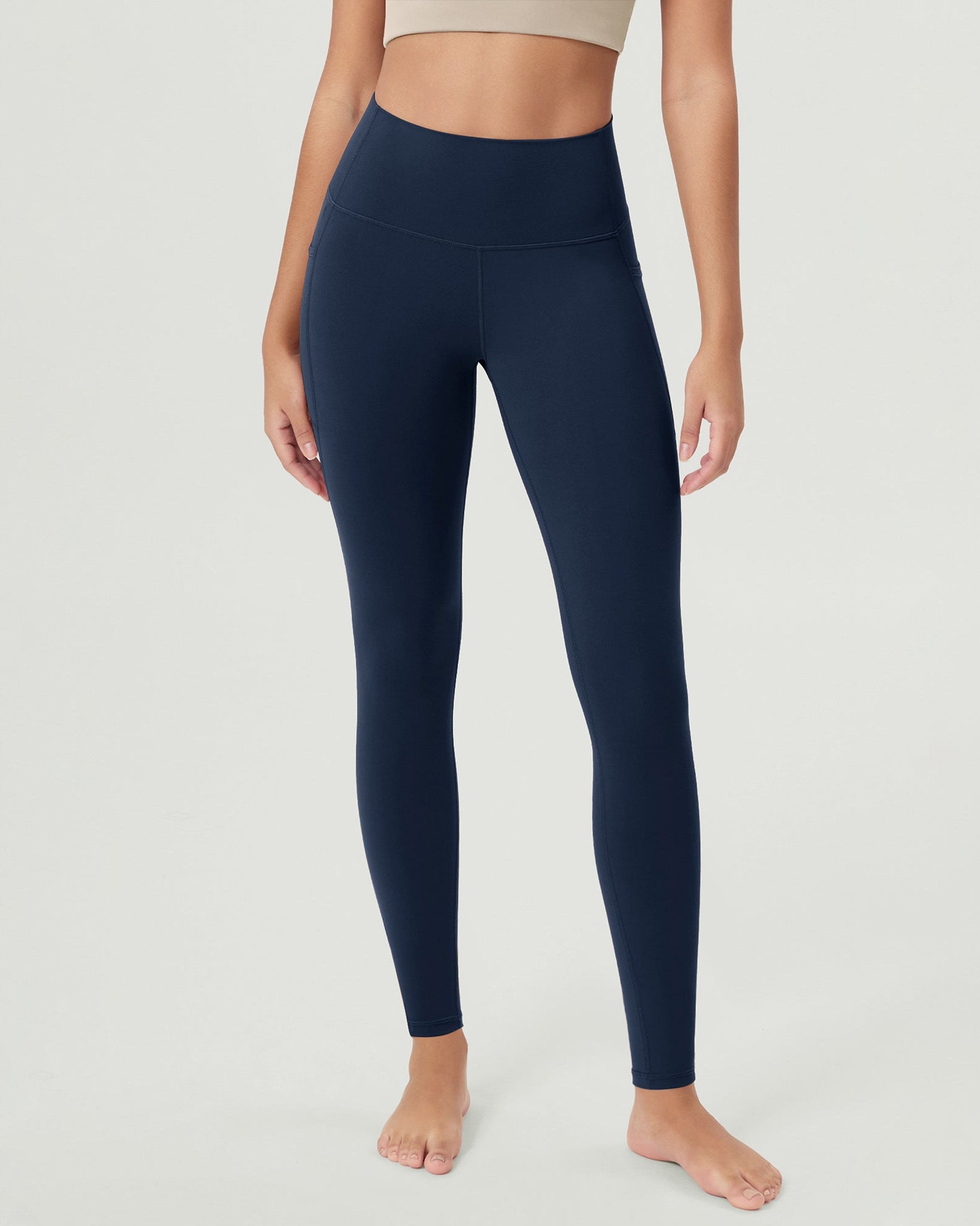 ODCLOUD 28�Buttery Soft Lounge Yoga Leggings with Pockets Navy - ododos
