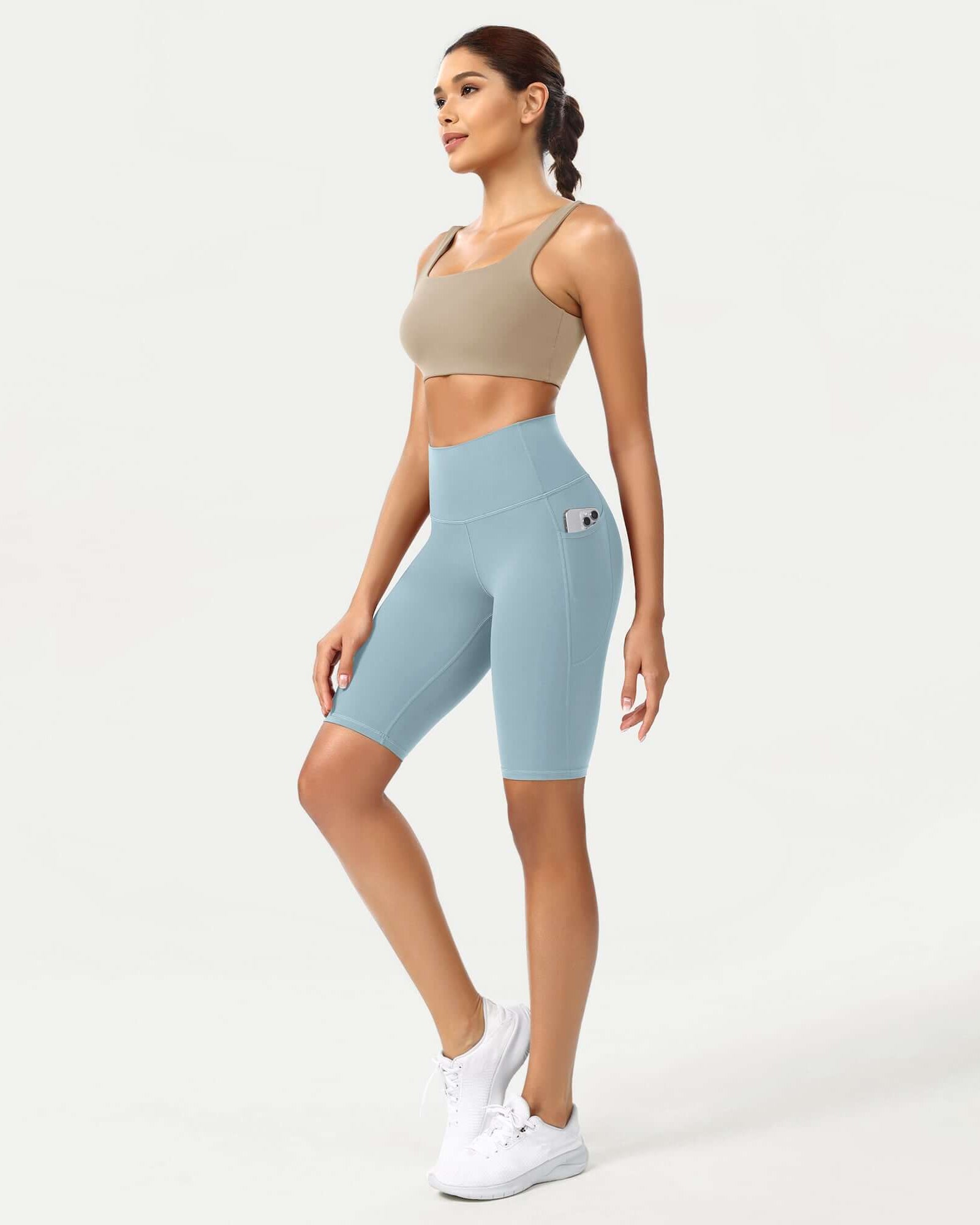ODCLOUD 10 High Waist Lounge Yoga Shorts Chambray - ododos