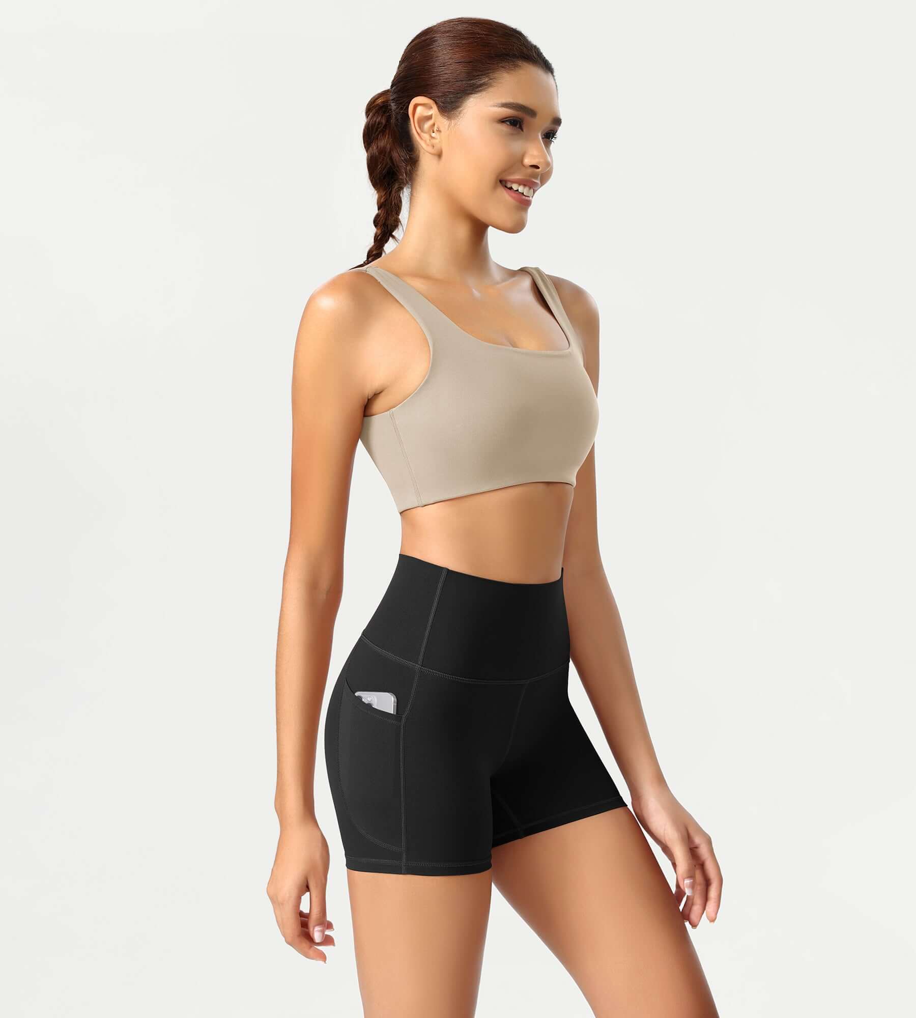 ODCLOUD 4 High Waist Lounge Yoga Shorts Black - ododos