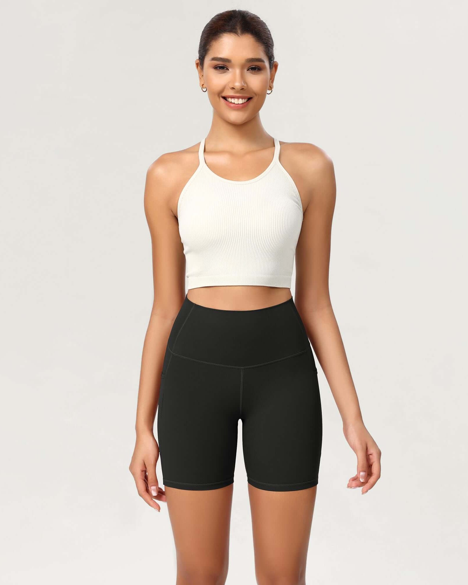 ODCLOUD 6 High Waist Lounge Yoga Shorts Black - ododos