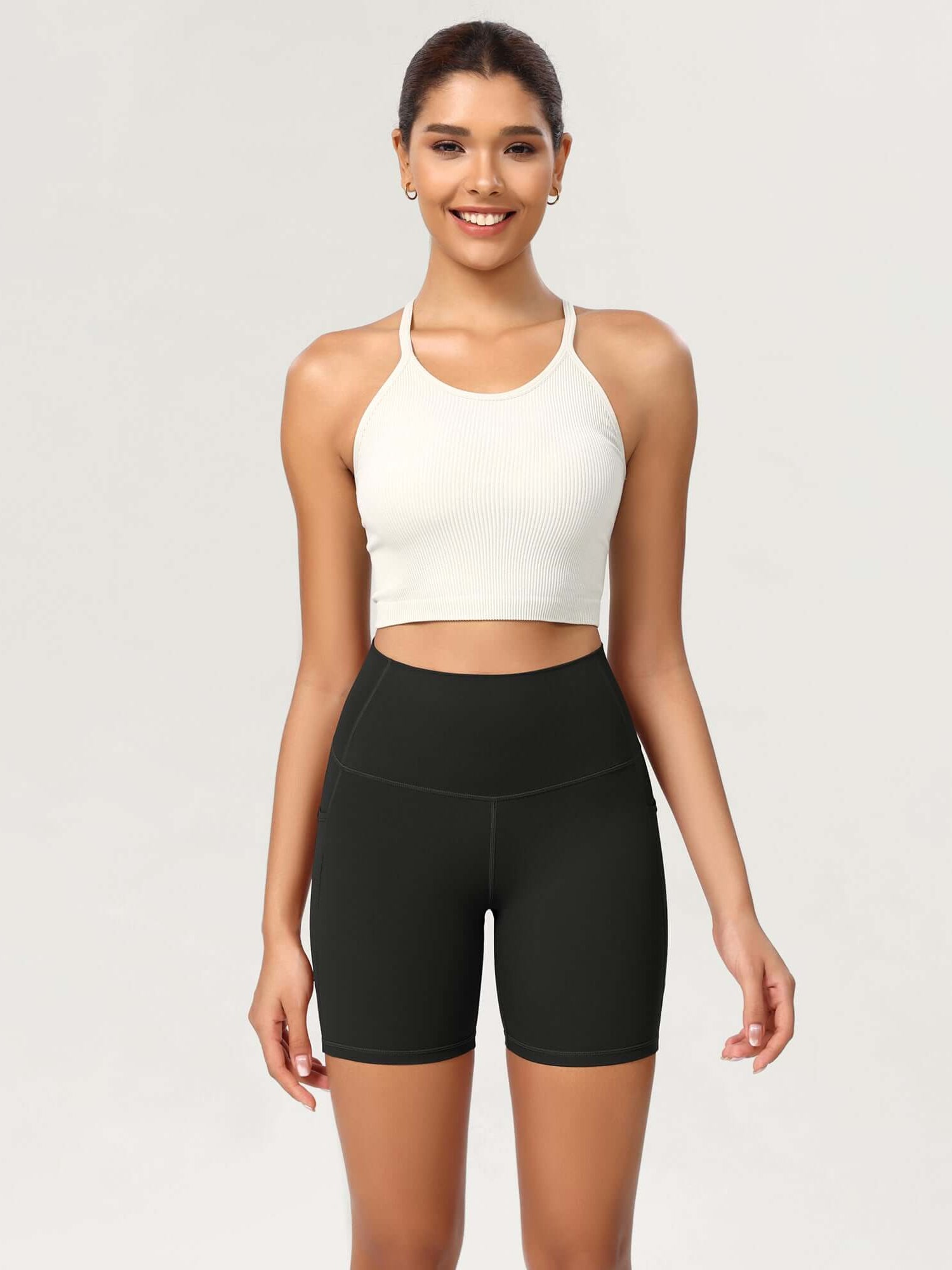 ODCLOUD 6 High Waist Lounge Yoga Shorts Black - ododos