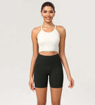 ODCLOUD 6 High Waist Lounge Yoga Shorts Black - ododos