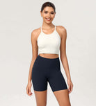 ODCLOUD 6 High Waist Lounge Yoga Shorts Deep Navy - ododos