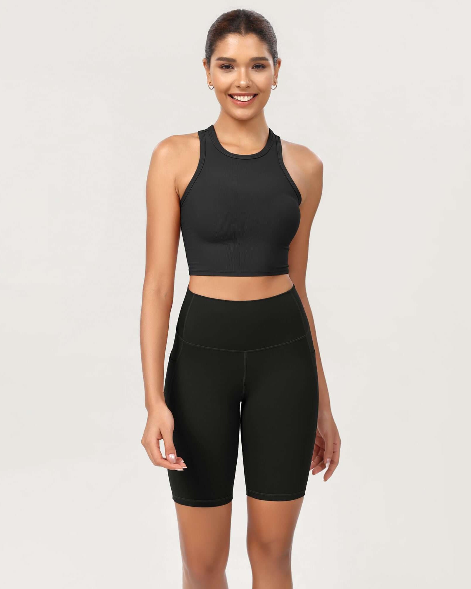 ODCLOUD 8 High Waist Lounge Yoga Shorts Black - ododos