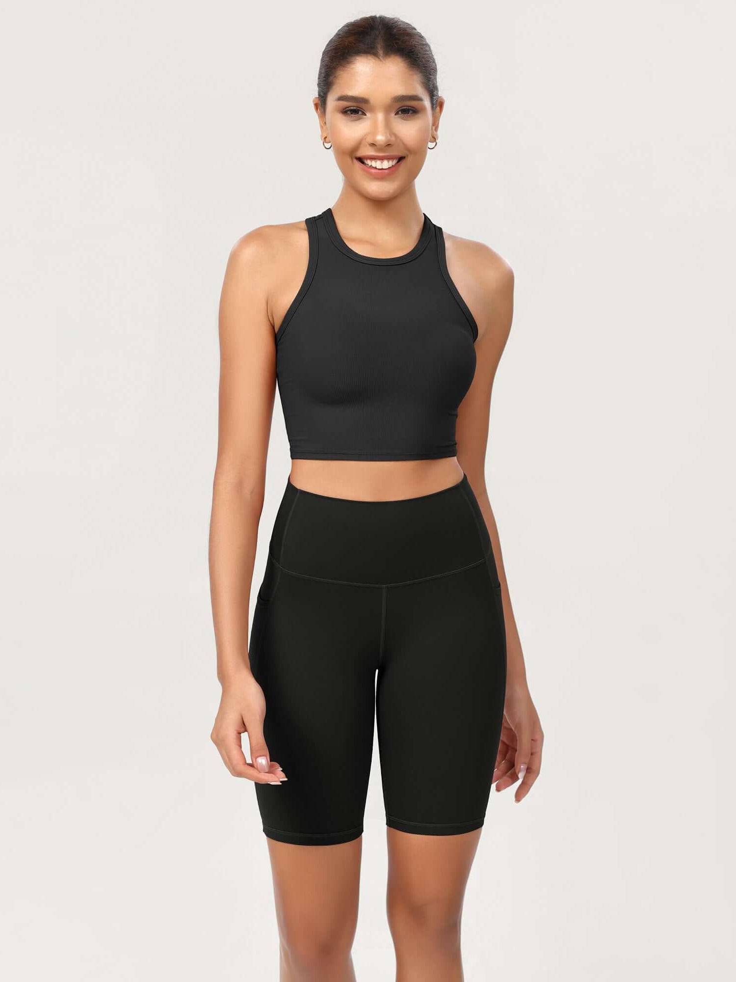 ODCLOUD 8 High Waist Lounge Yoga Shorts Black - ododos