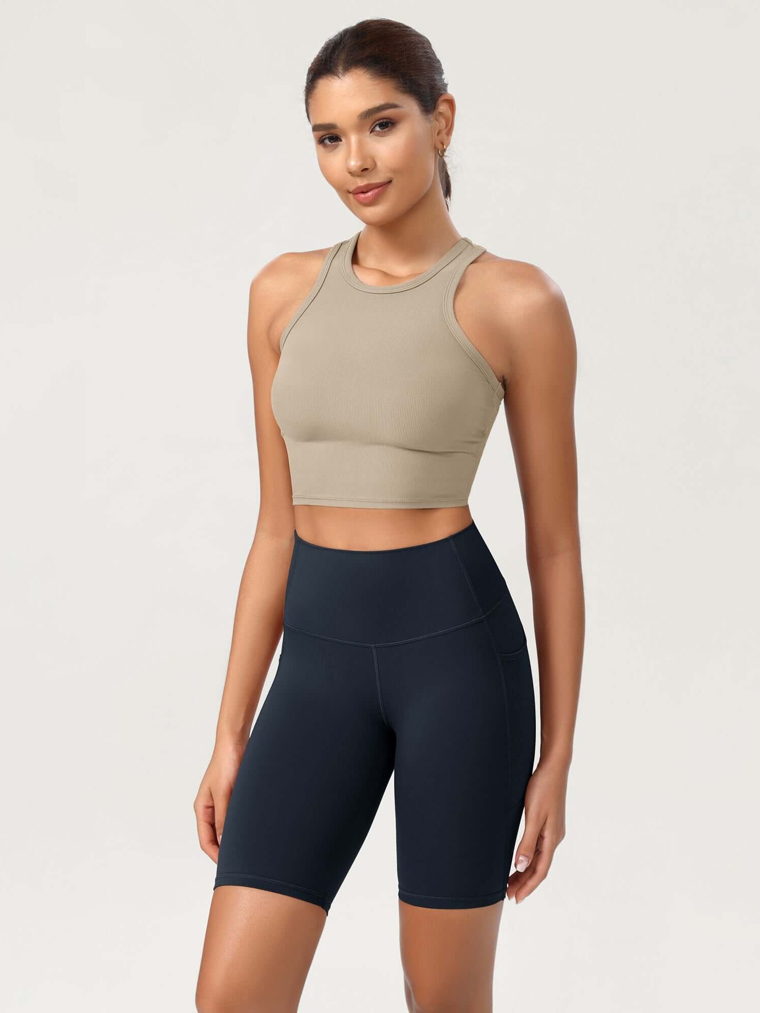 ODCLOUD 8 High Waist Lounge Yoga Shorts Deep Navy - ododos