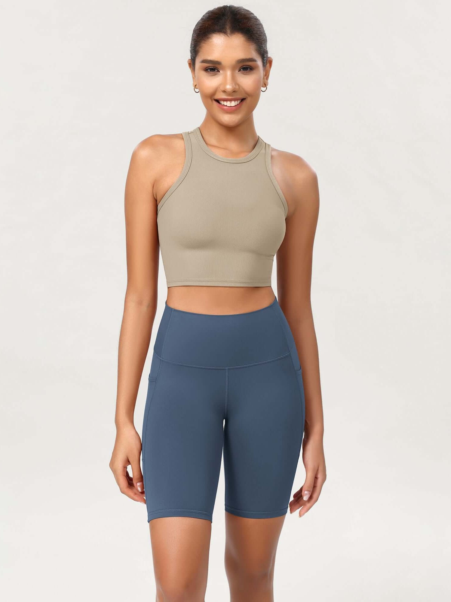 ODCLOUD 8 High Waist Lounge Yoga Shorts Ink Blue - ododos