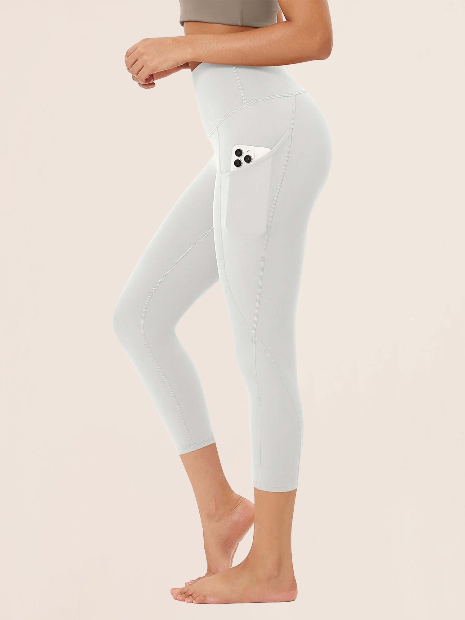 23�High Waisted Tummy Control Through Athletic Yoga Leggings with Pockets - ododos