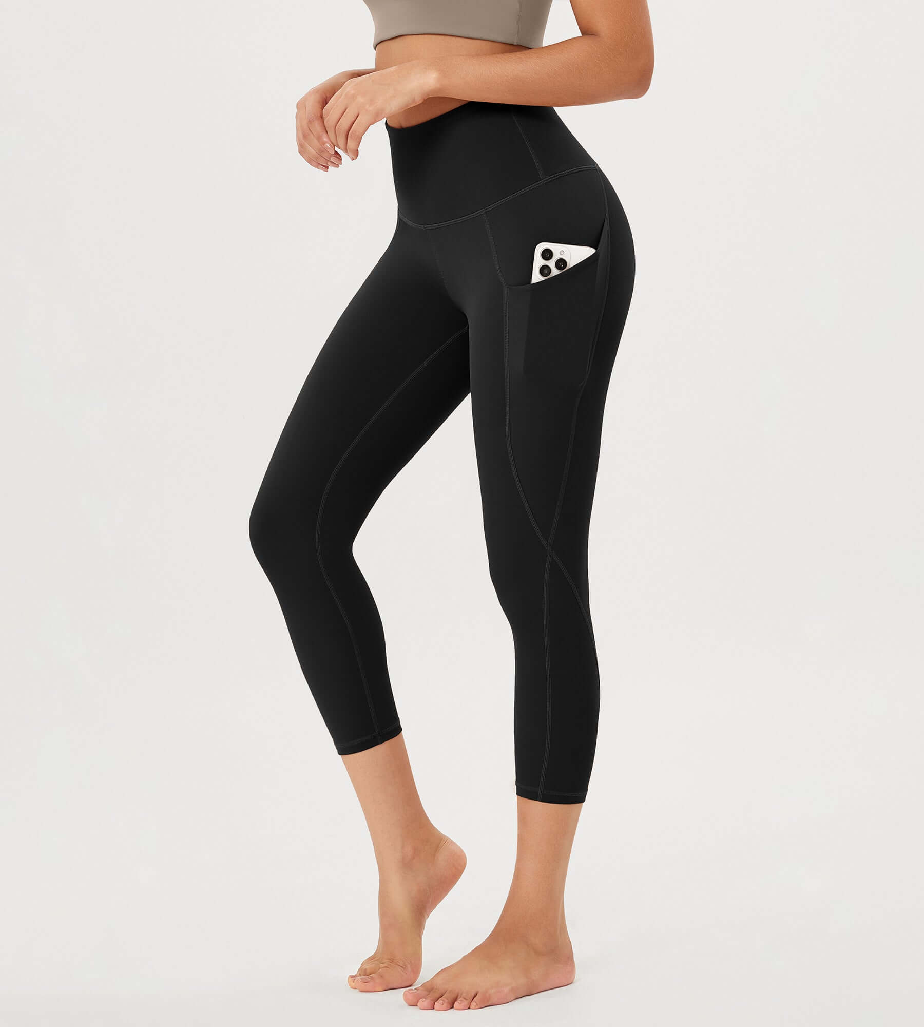 23�High Waisted Tummy Control Through Athletic Yoga Leggings with Pockets - ododos