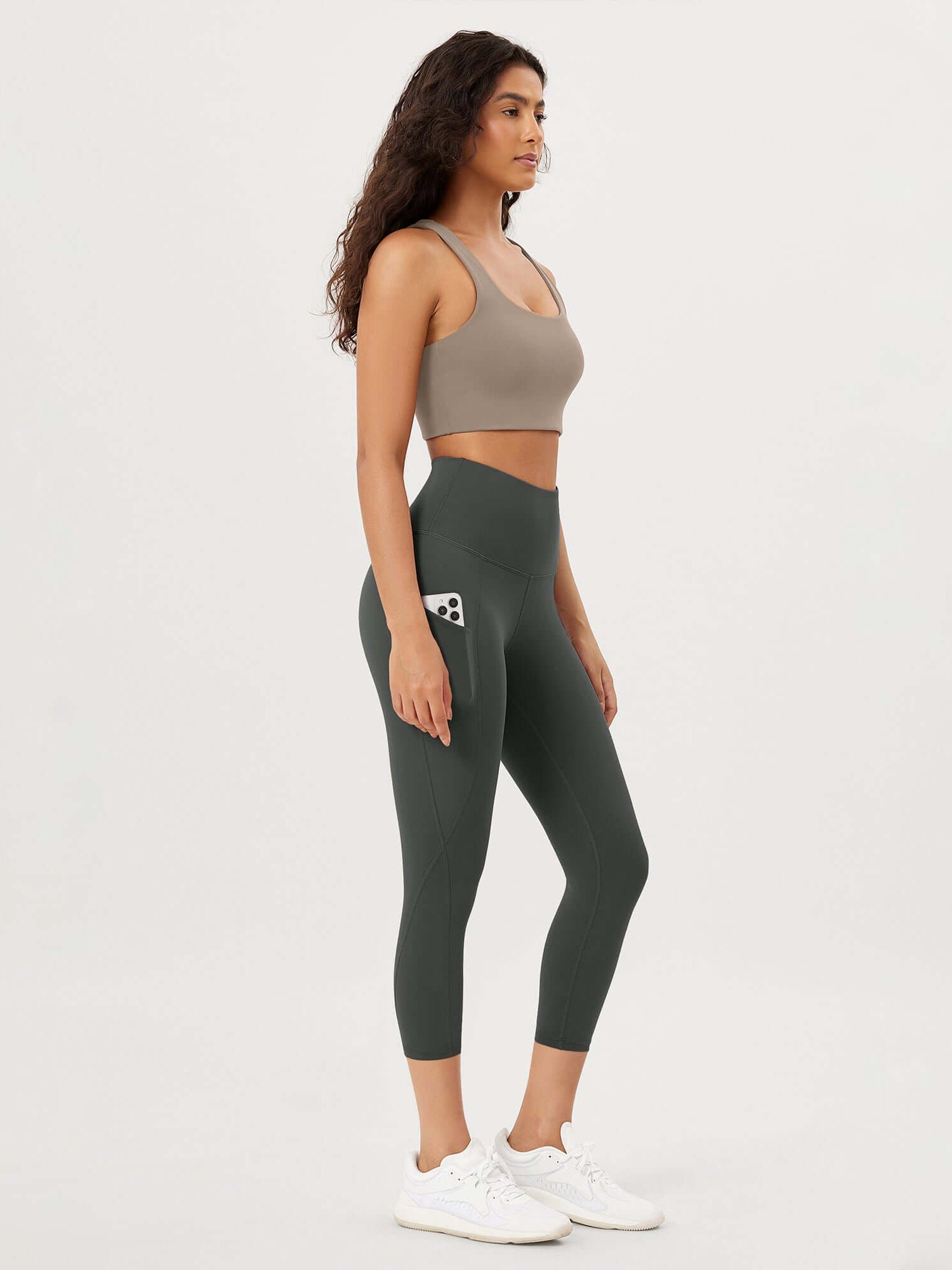 23�High Waisted Tummy Control Through Athletic Yoga Leggings with Pockets - ododos