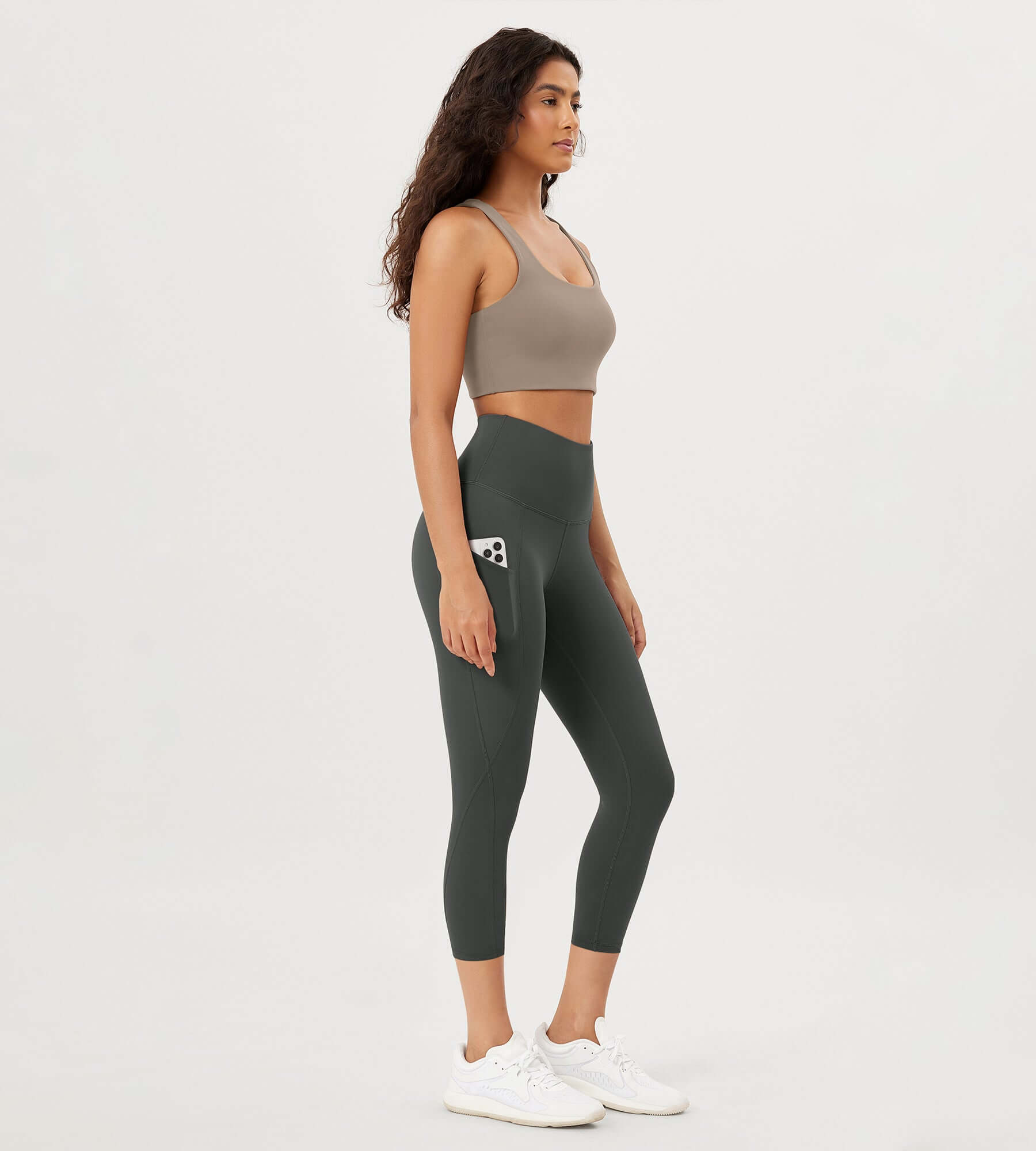 23�High Waisted Tummy Control Through Athletic Yoga Leggings with Pockets - ododos