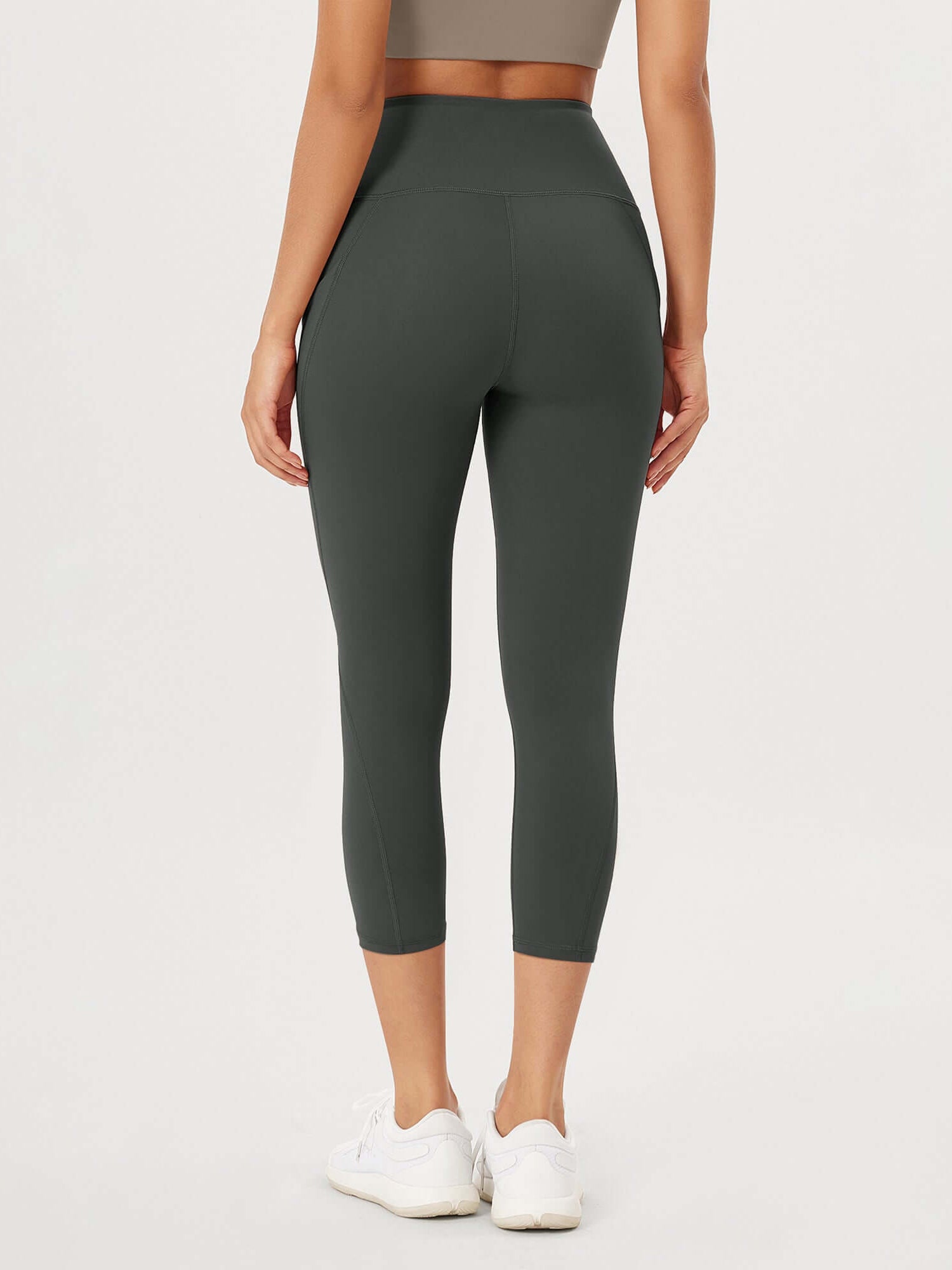 23�High Waisted Tummy Control Through Athletic Yoga Leggings with Pockets - ododos