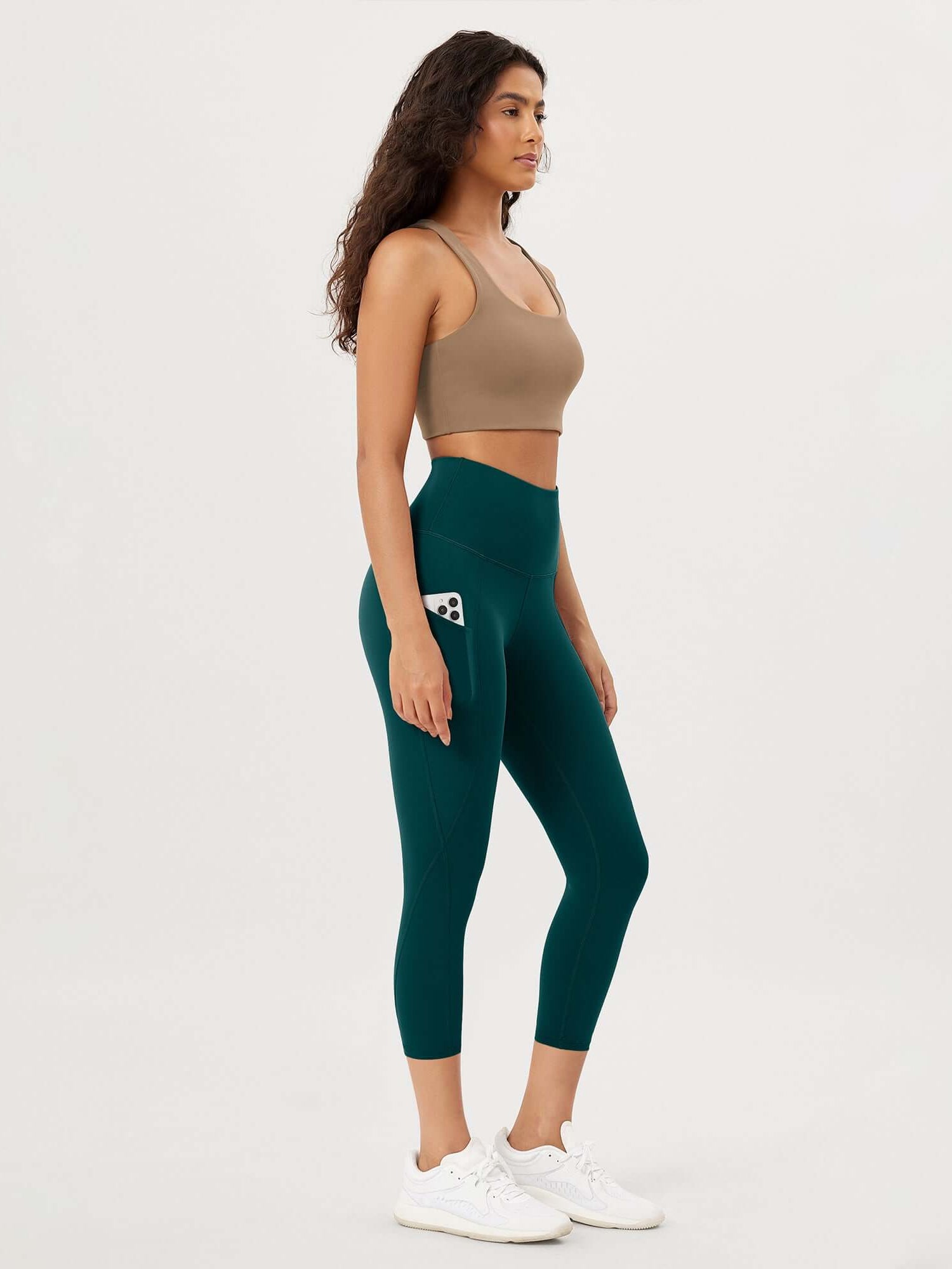 23�High Waisted Tummy Control Through Athletic Yoga Leggings with Pockets - ododos
