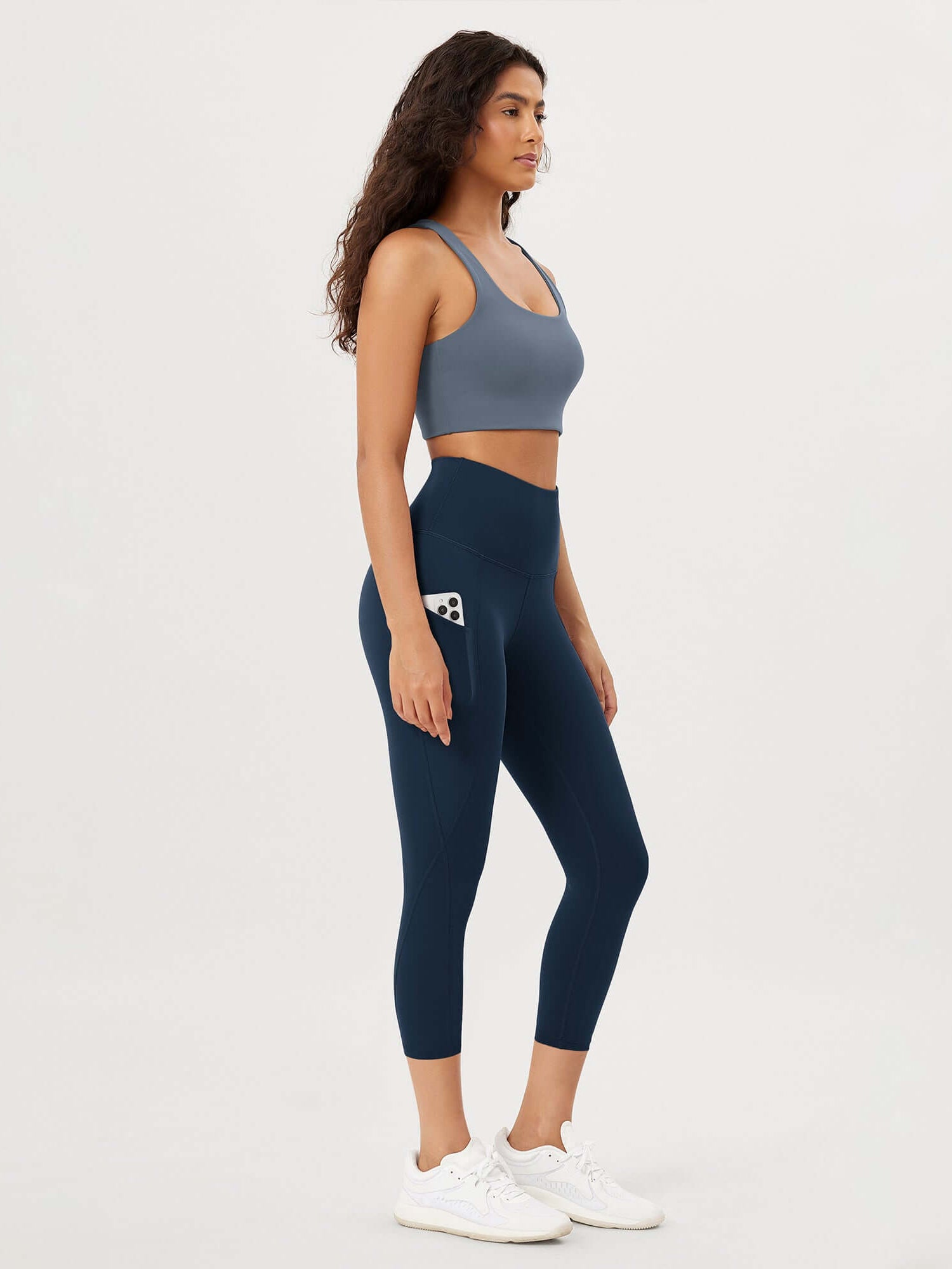23�High Waisted Tummy Control Through Athletic Yoga Leggings with Pockets - ododos