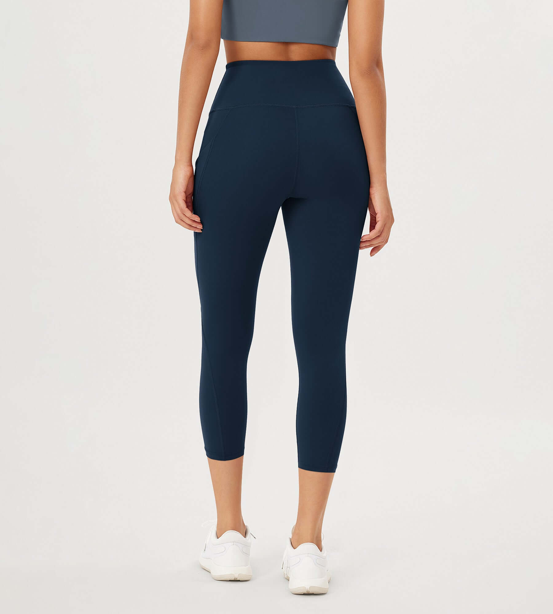 23�High Waisted Tummy Control Through Athletic Yoga Leggings with Pockets - ododos