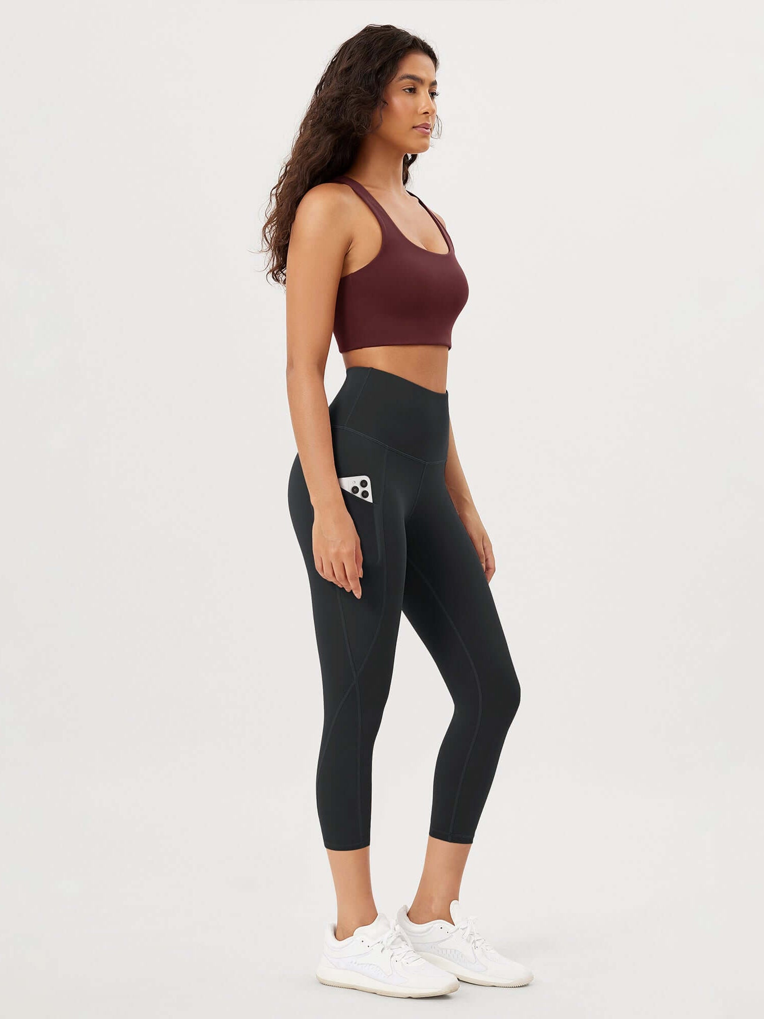 23�High Waisted Tummy Control Through Athletic Yoga Leggings with Pockets - ododos