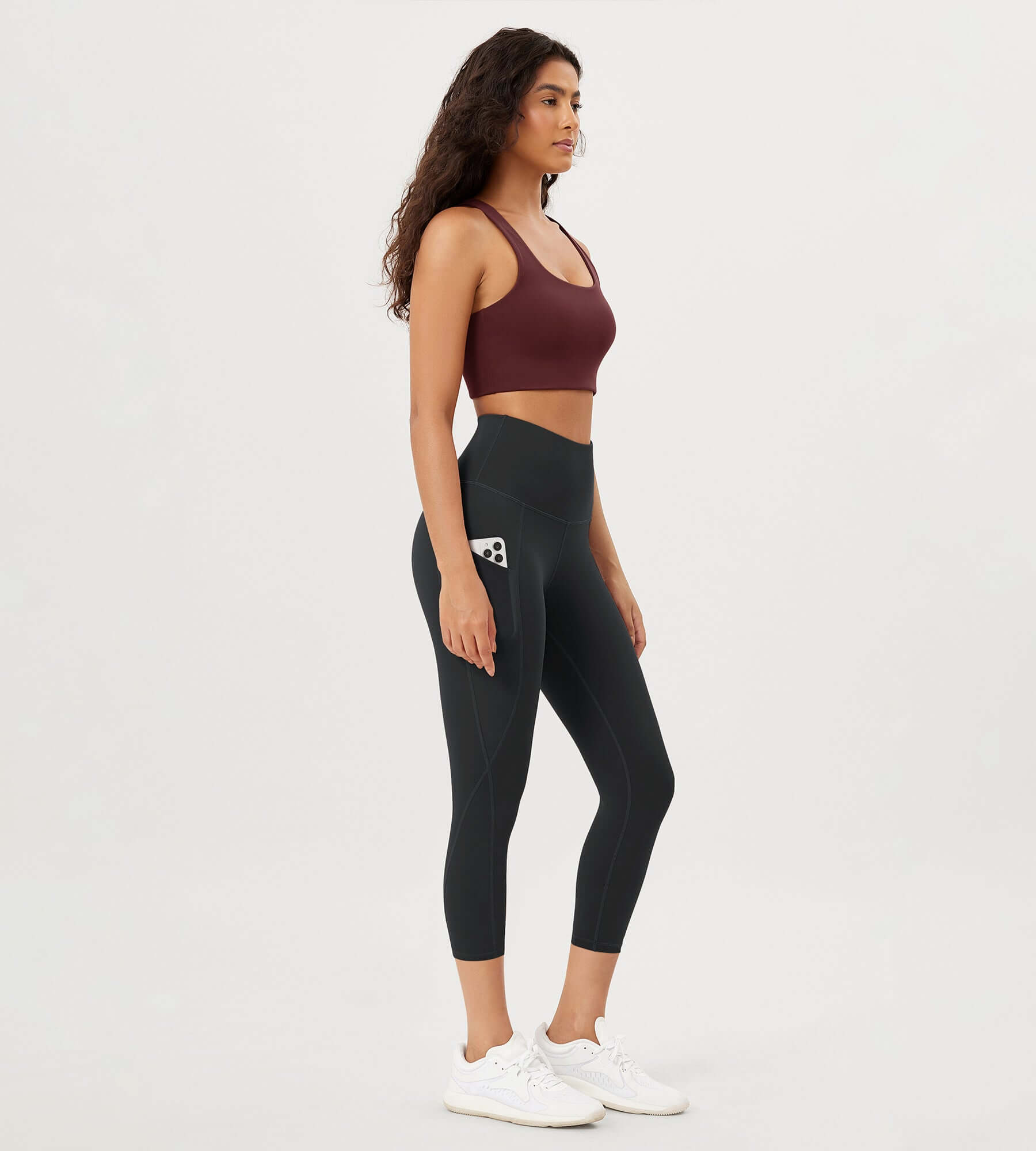 23�High Waisted Tummy Control Through Athletic Yoga Leggings with Pockets - ododos