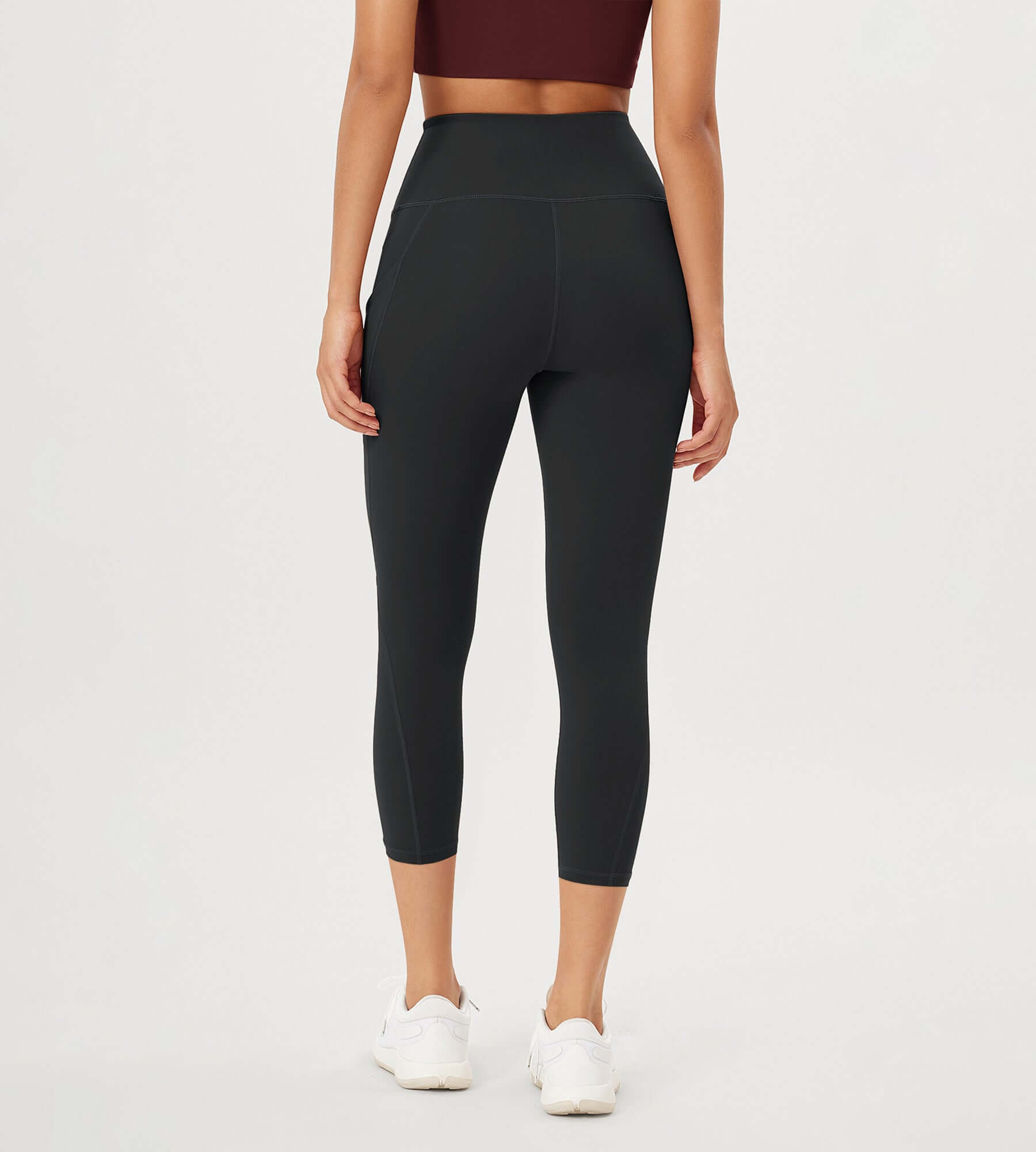 23�High Waisted Tummy Control Through Athletic Yoga Leggings with Pockets - ododos