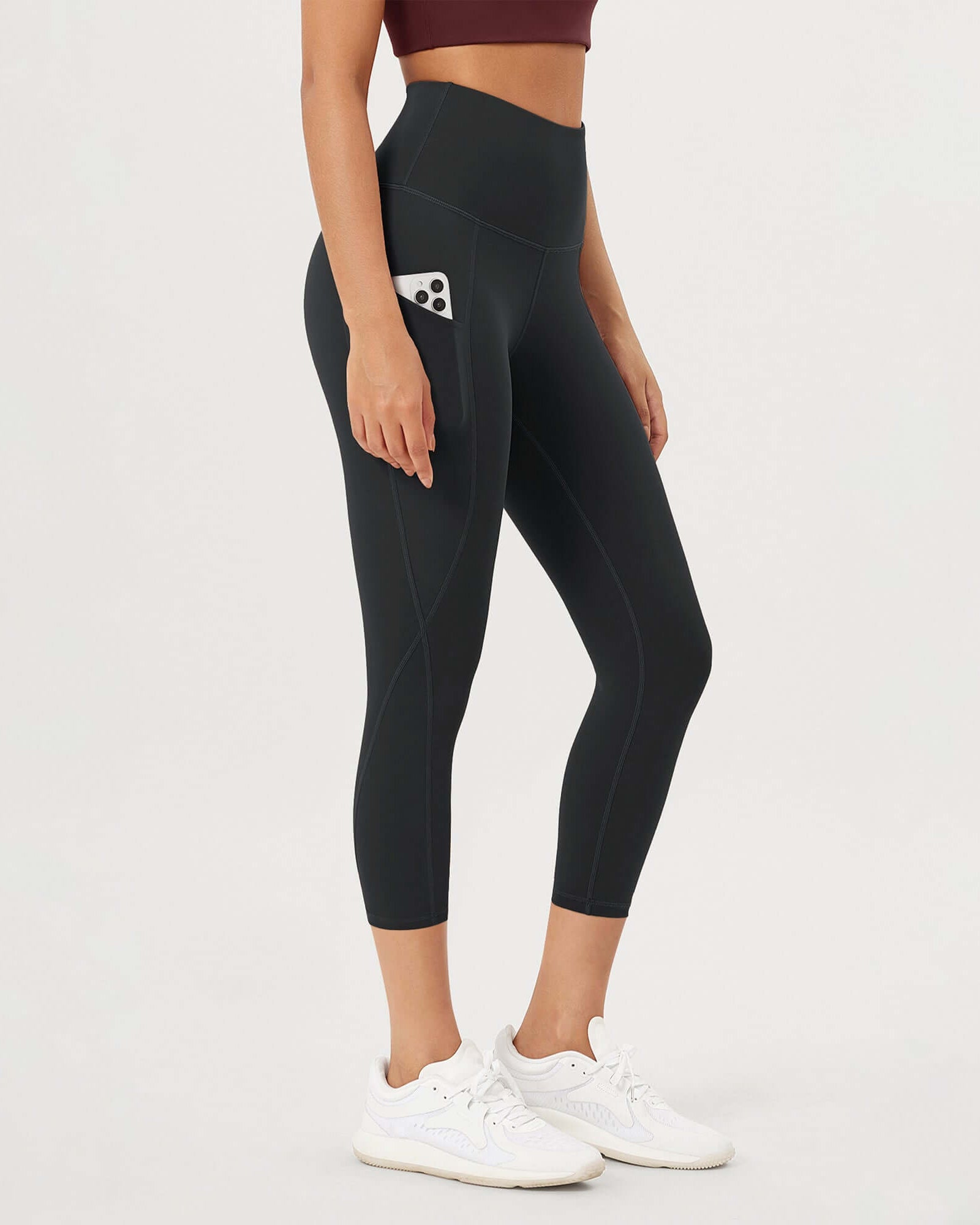 23�High Waisted Tummy Control Through Athletic Yoga Leggings with Pockets - ododos