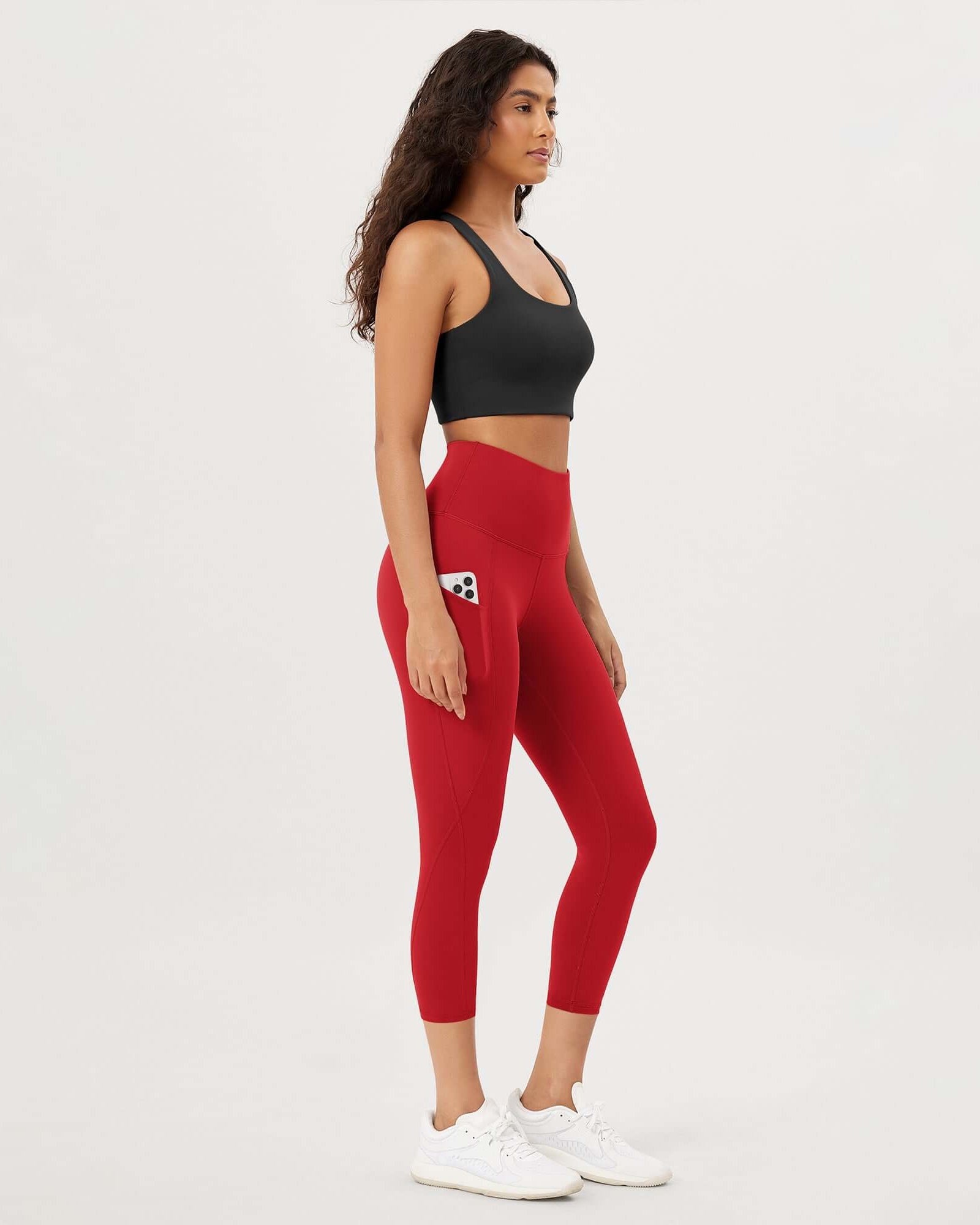23�High Waisted Tummy Control Through Athletic Yoga Leggings with Pockets - ododos