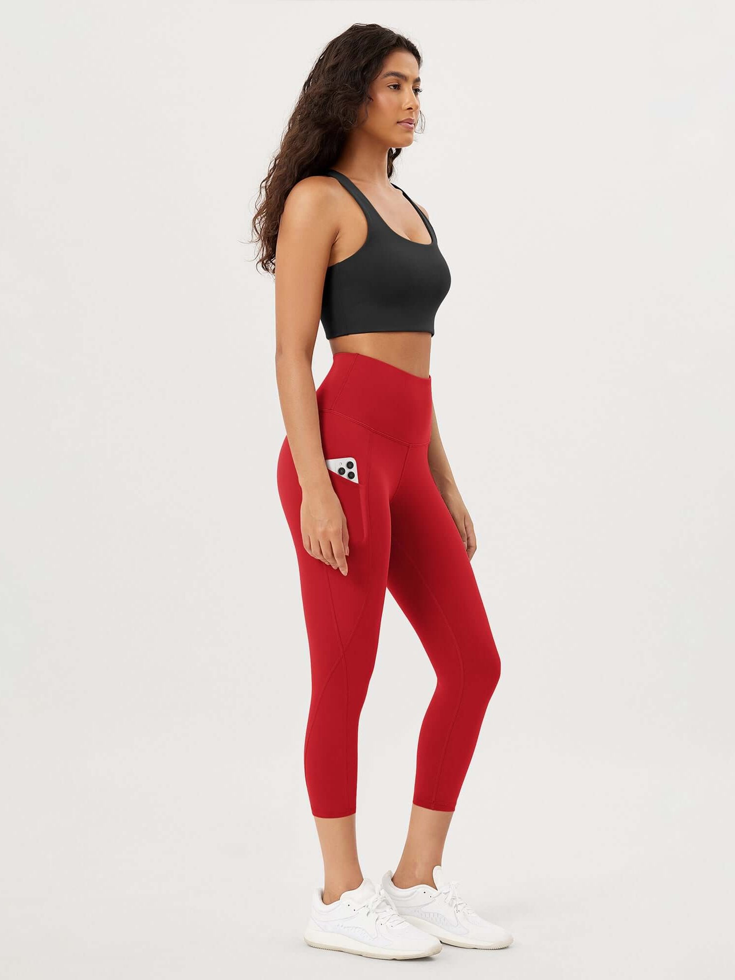 23�High Waisted Tummy Control Through Athletic Yoga Leggings with Pockets - ododos
