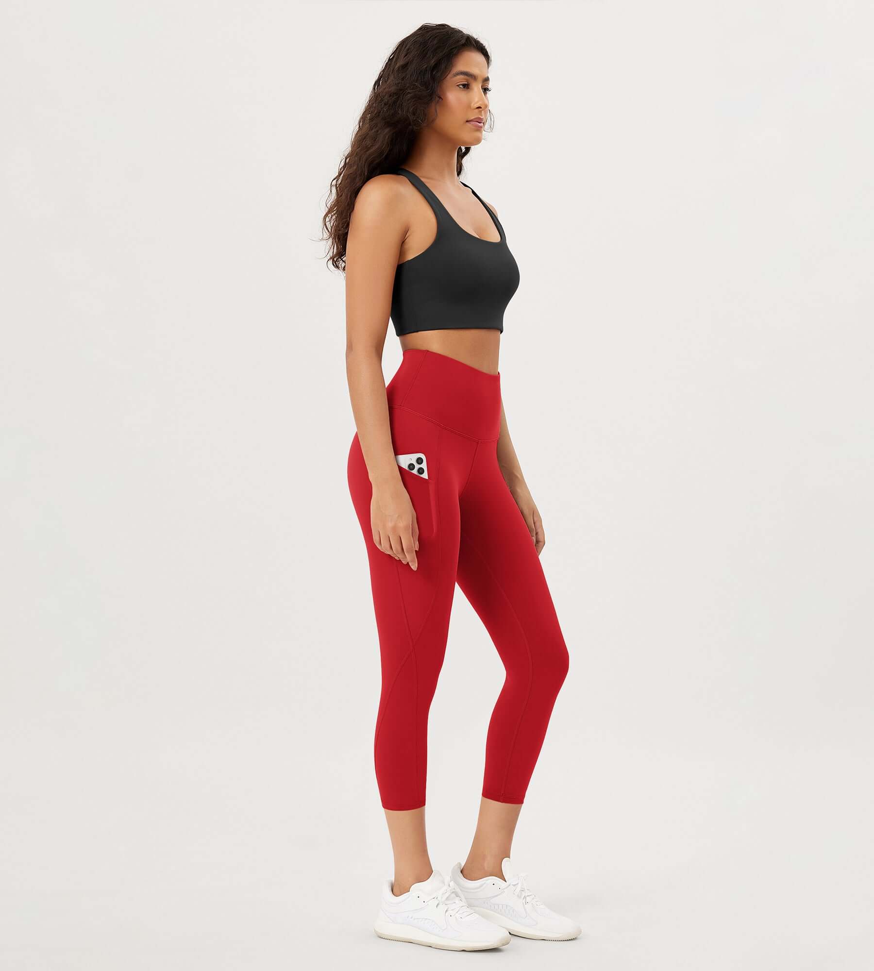 23�High Waisted Tummy Control Through Athletic Yoga Leggings with Pockets - ododos
