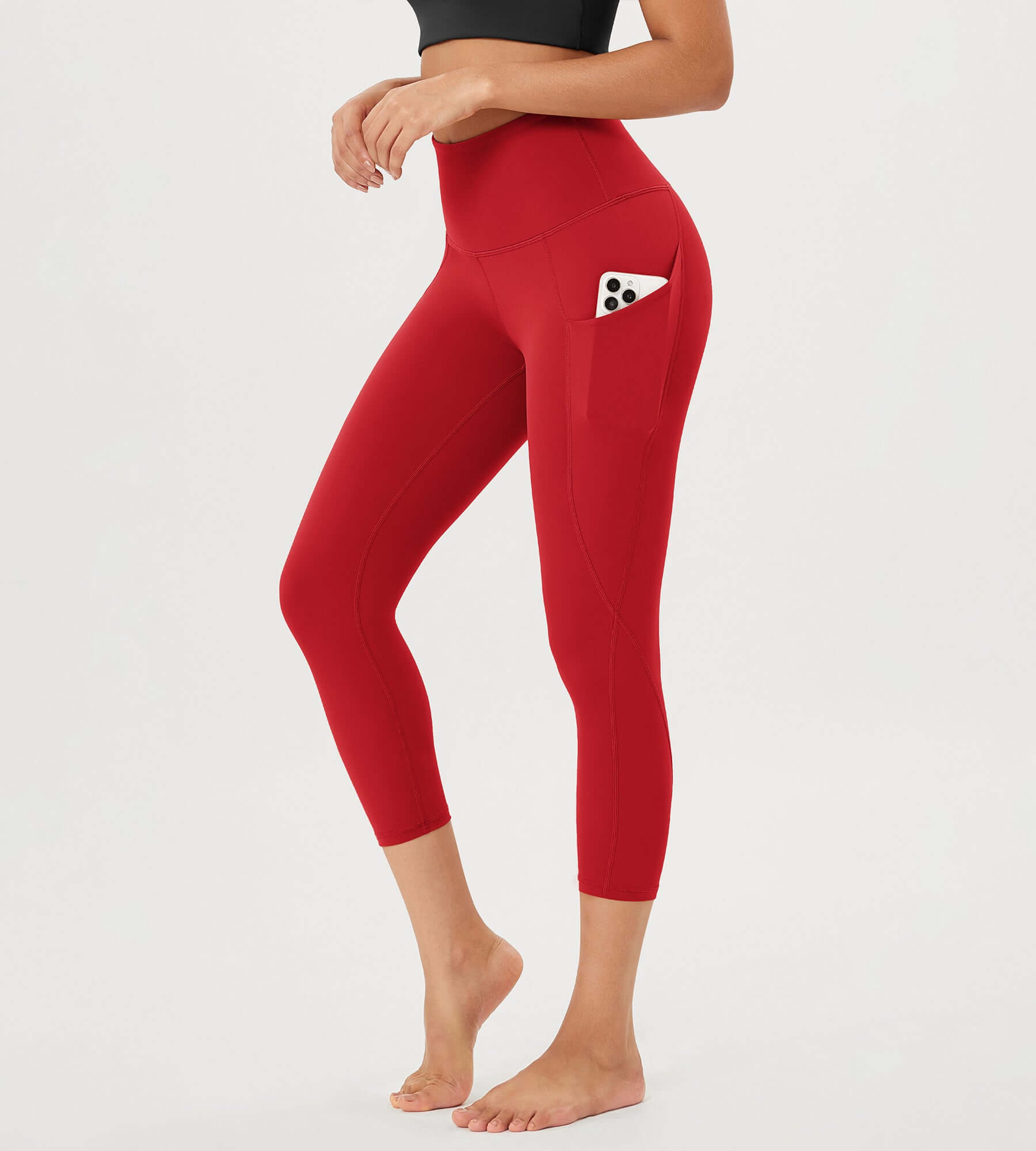 23�High Waisted Tummy Control Through Athletic Yoga Leggings with Pockets - ododos