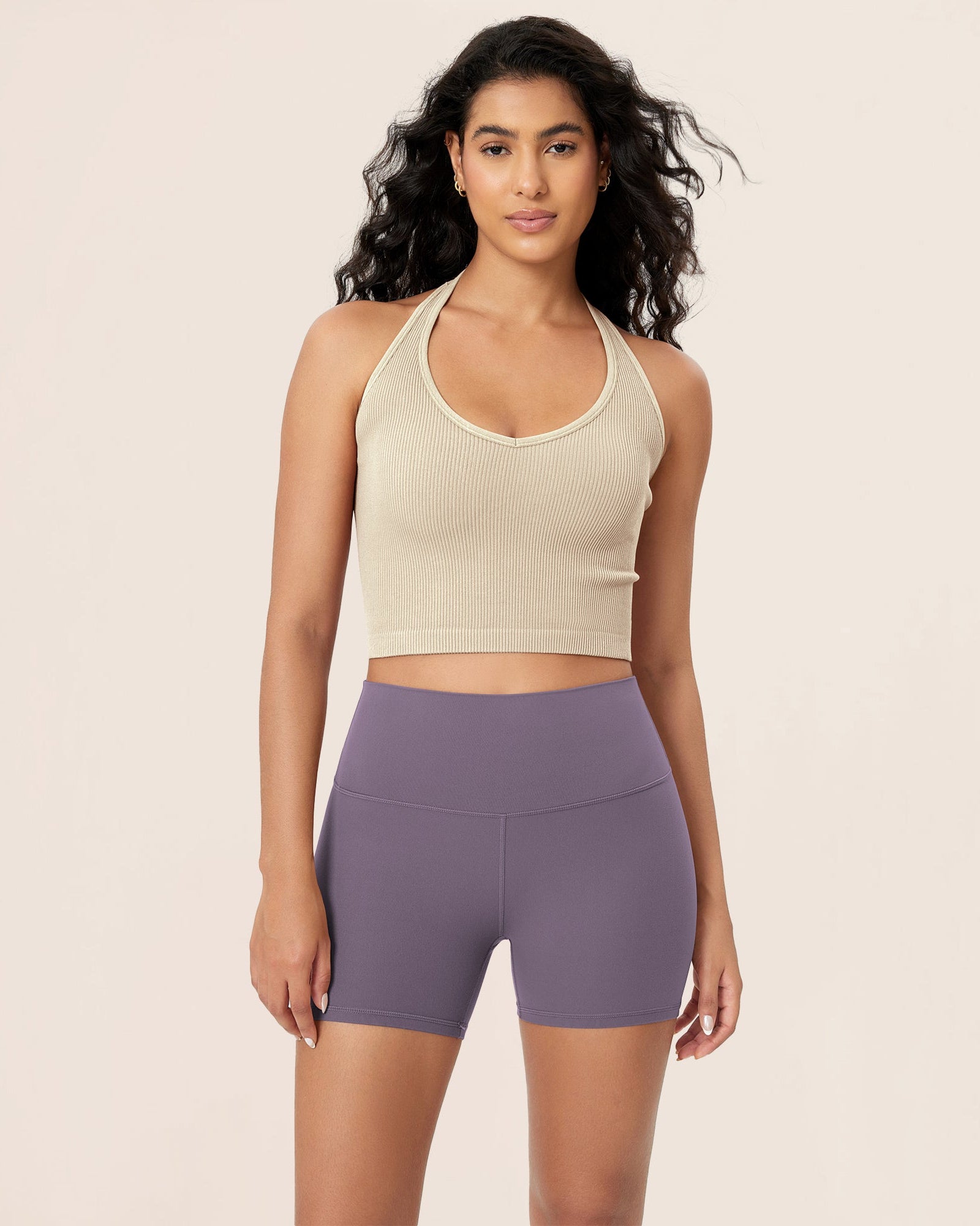 4 ODCLOUD Lounge Yoga High Waist Buttery Soft Biker Shorts Ash Violet - ododos