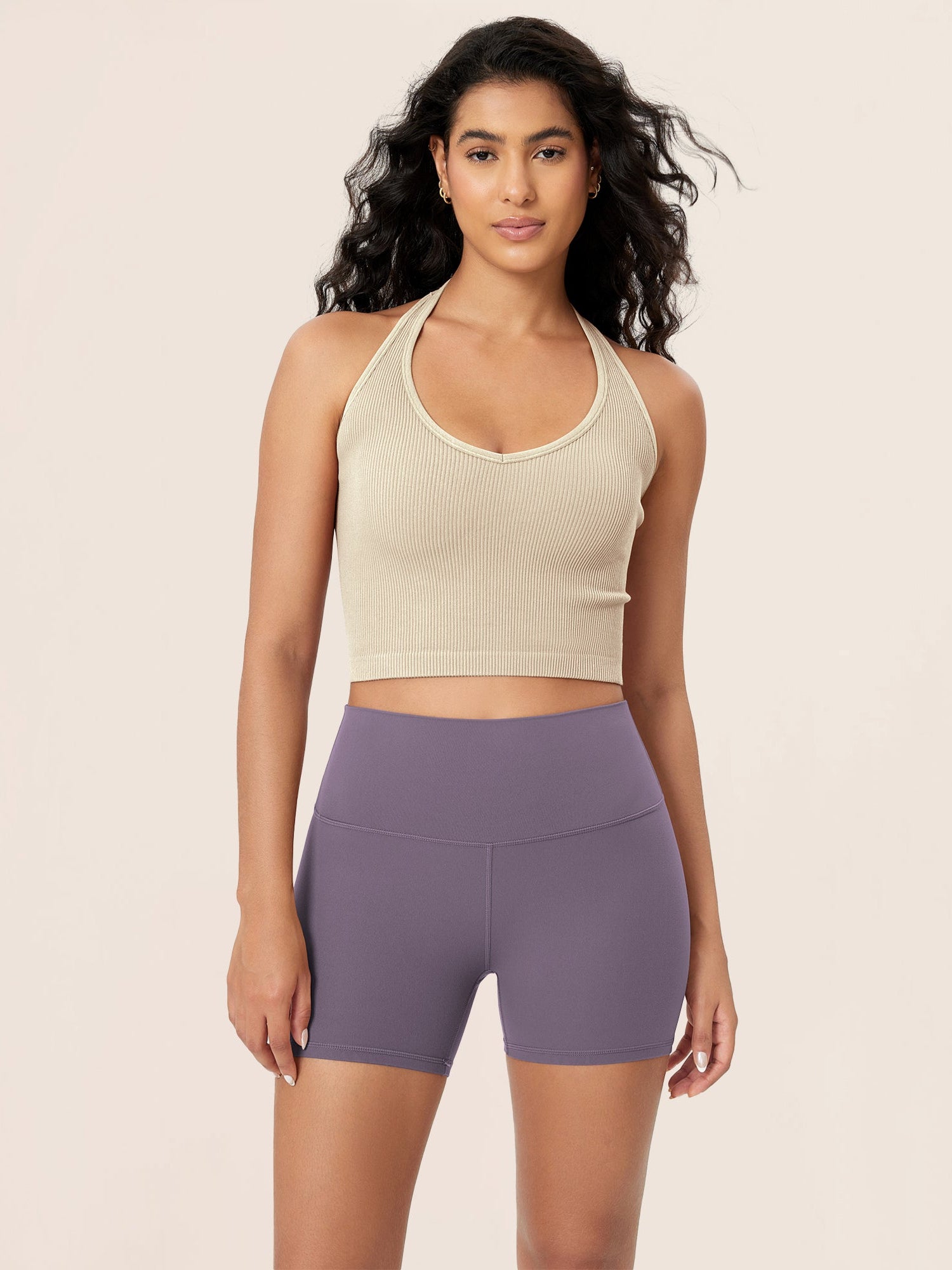 4 ODCLOUD Lounge Yoga High Waist Buttery Soft Biker Shorts Ash Violet - ododos