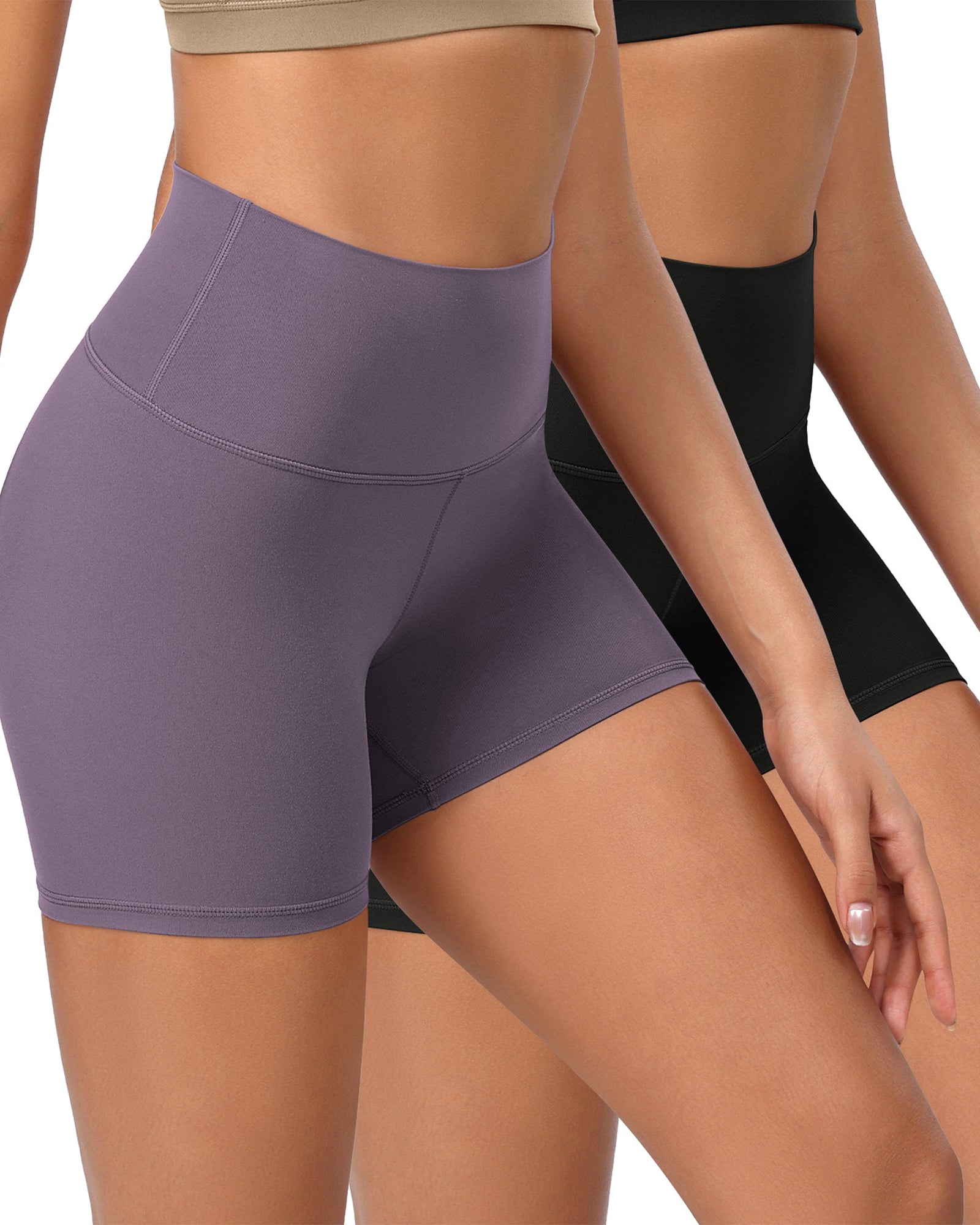 2-Pack 4 ODCLOUD Lounge Yoga High Waist Buttery Soft Biker Shorts - ododos