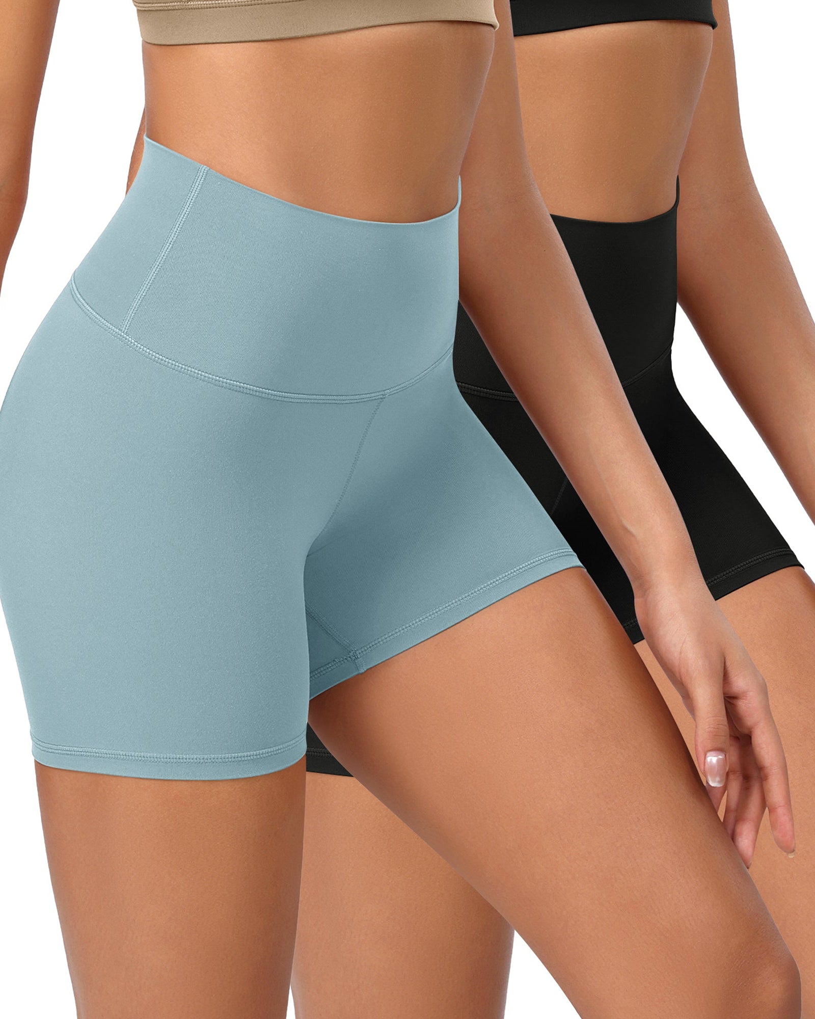 2-Pack 4 ODCLOUD Lounge Yoga High Waist Buttery Soft Biker Shorts - ododos