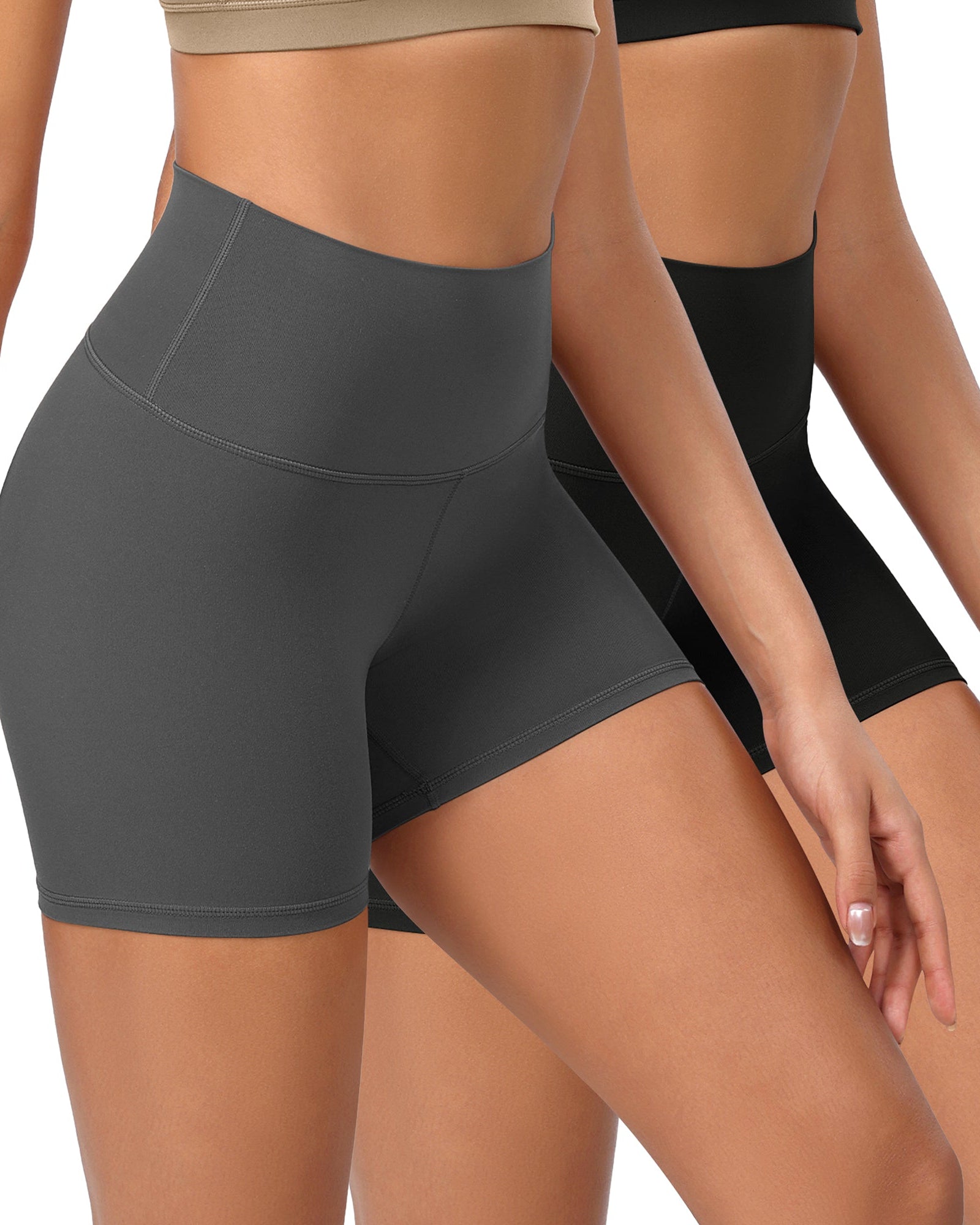 2-Pack 4 ODCLOUD Lounge Yoga High Waist Buttery Soft Biker Shorts - ododos