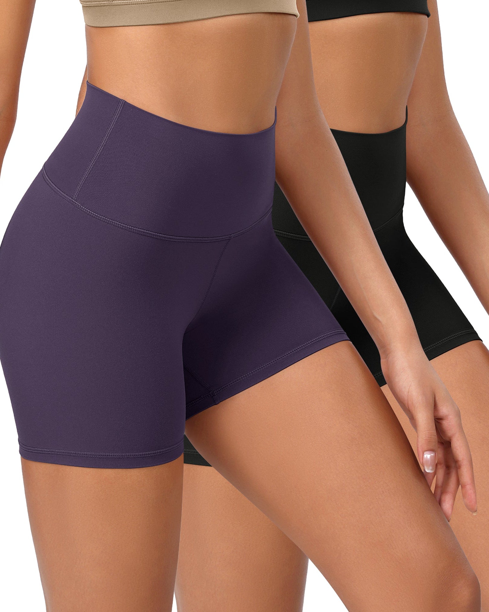 2-Pack 4 ODCLOUD Lounge Yoga High Waist Buttery Soft Biker Shorts - ododos