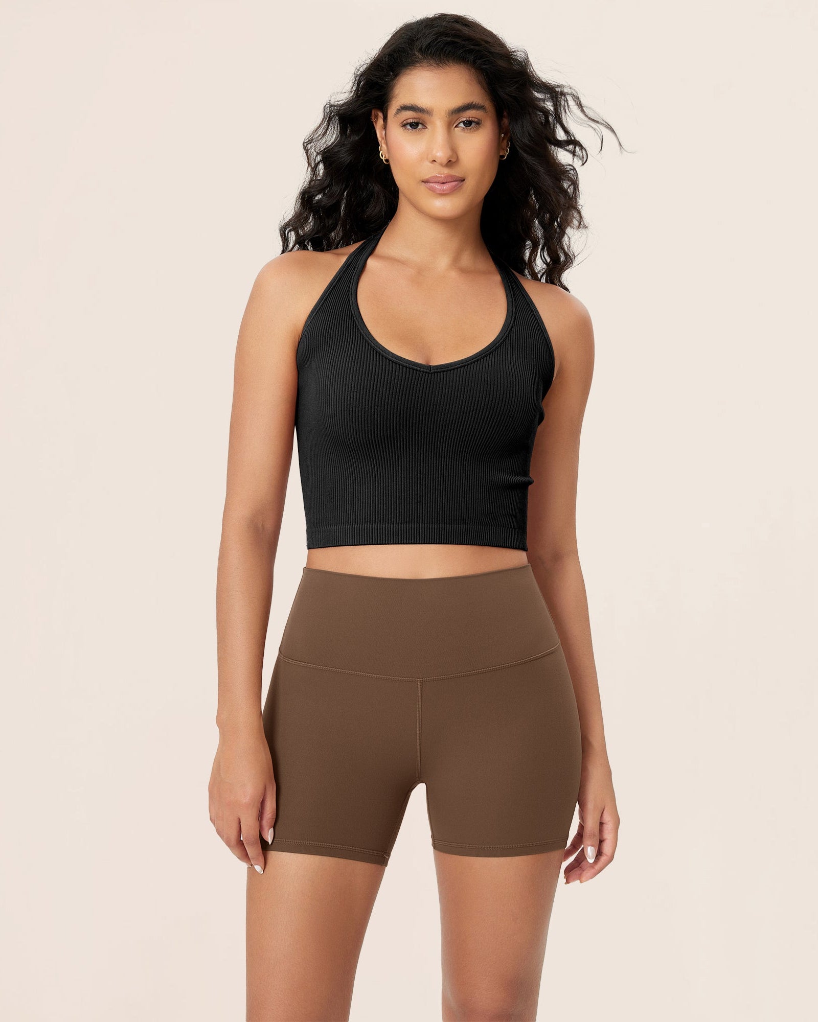 4 ODCLOUD Lounge Yoga High Waist Buttery Soft Biker Shorts Brunette - ododos