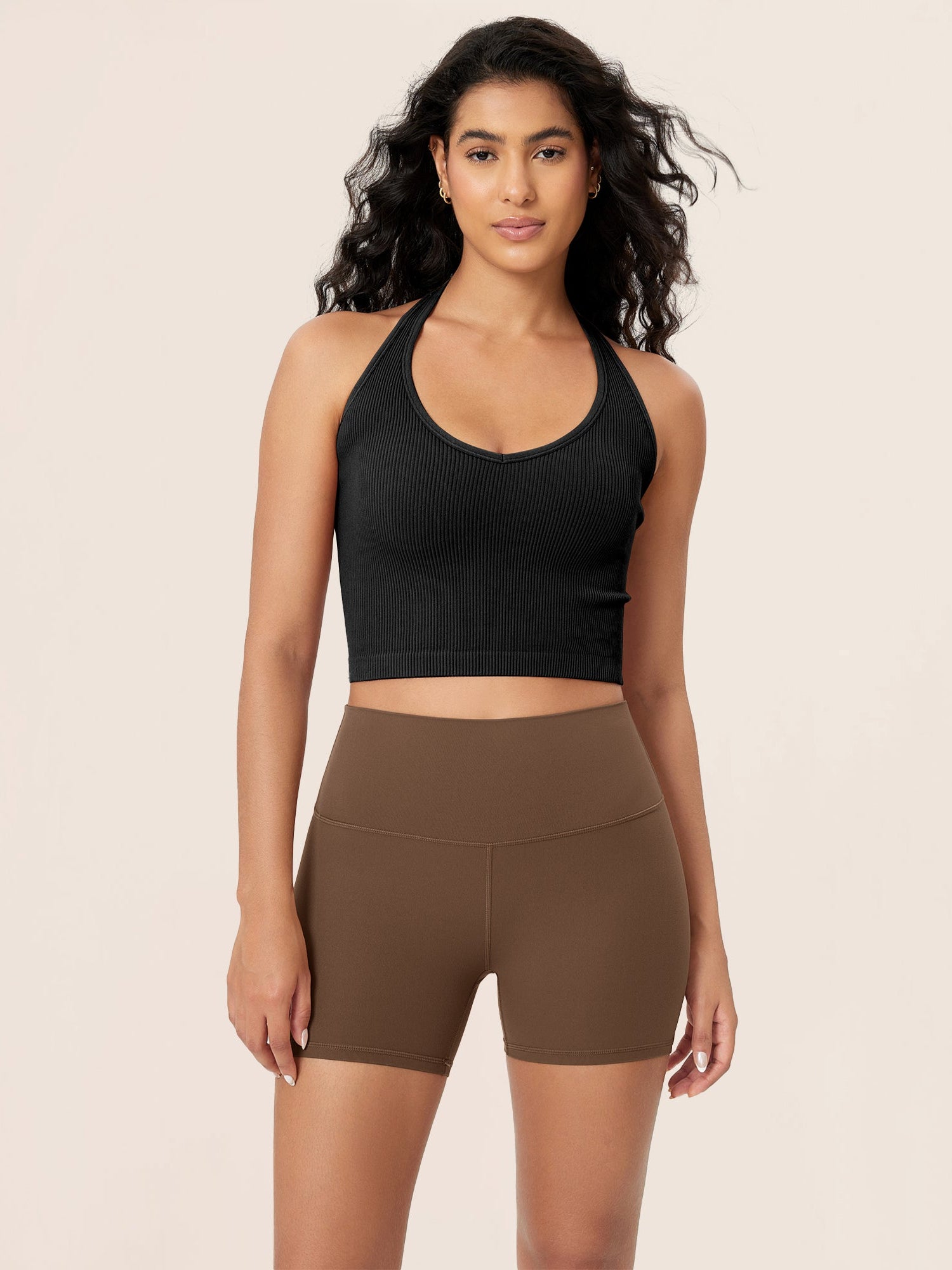 4 ODCLOUD Lounge Yoga High Waist Buttery Soft Biker Shorts Brunette - ododos