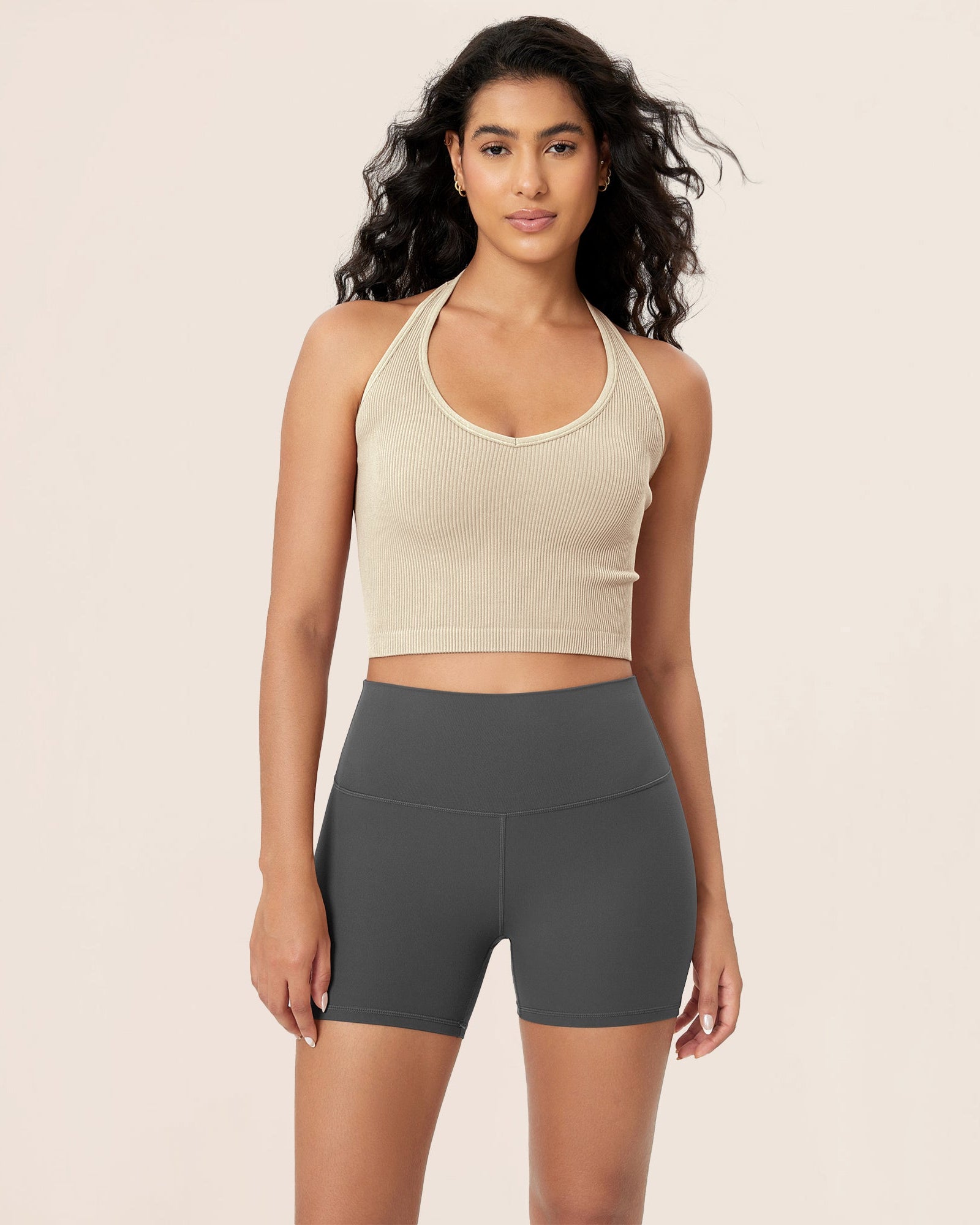 4 ODCLOUD Lounge Yoga High Waist Buttery Soft Biker Shorts Charcoal - ododos