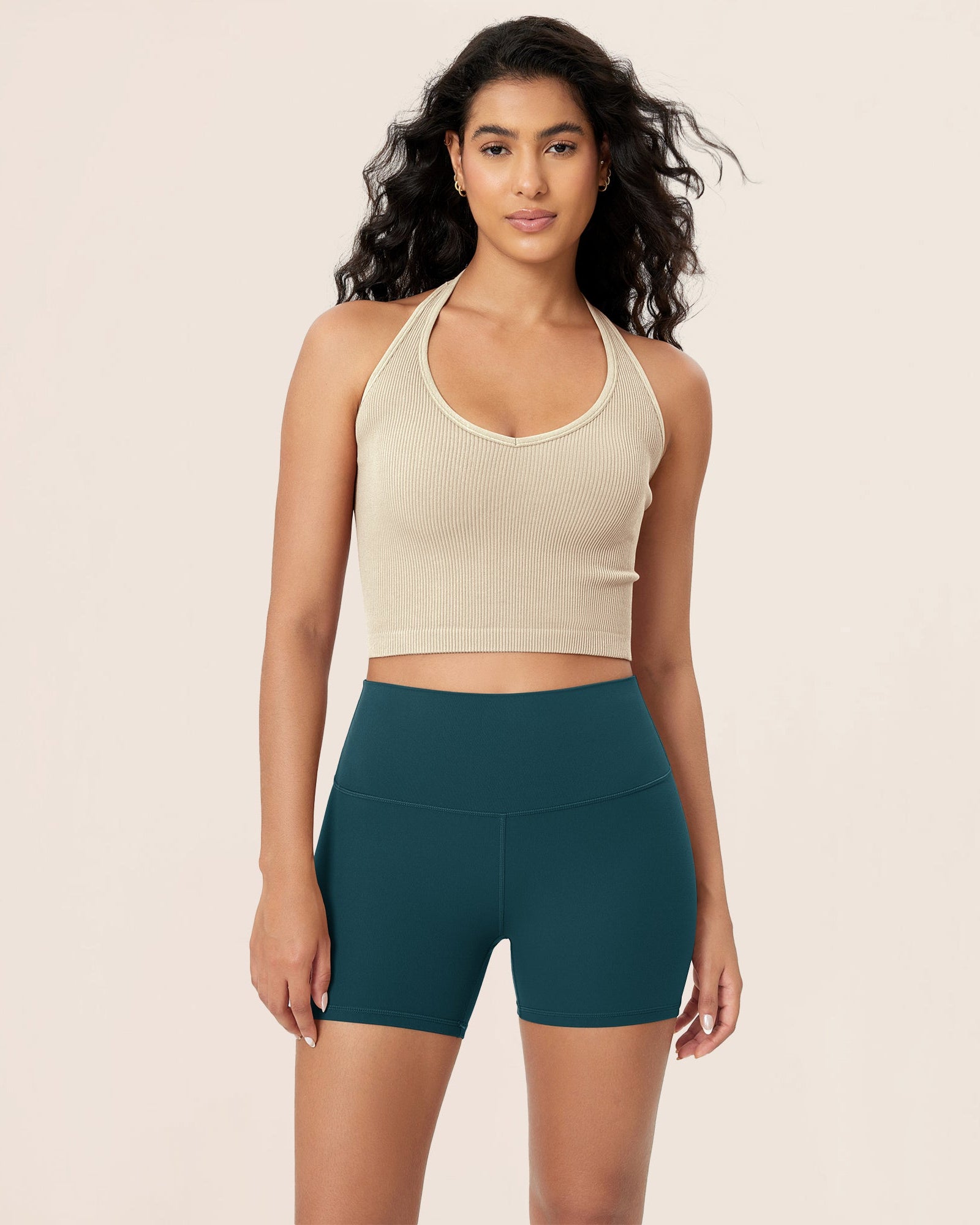 4 ODCLOUD Lounge Yoga High Waist Buttery Soft Biker Shorts Forest Teal - ododos