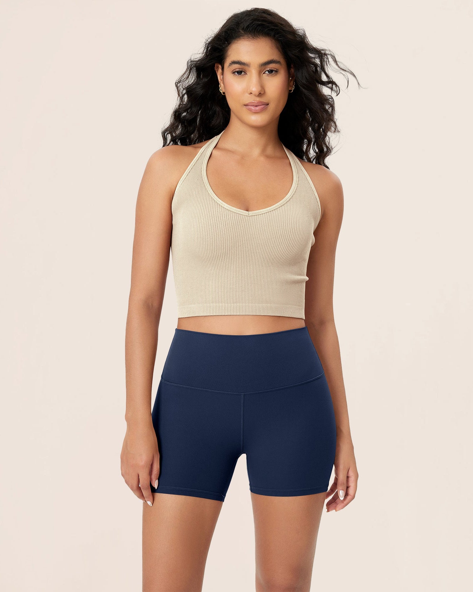 4 ODCLOUD Lounge Yoga High Waist Buttery Soft Biker Shorts Navy - ododos