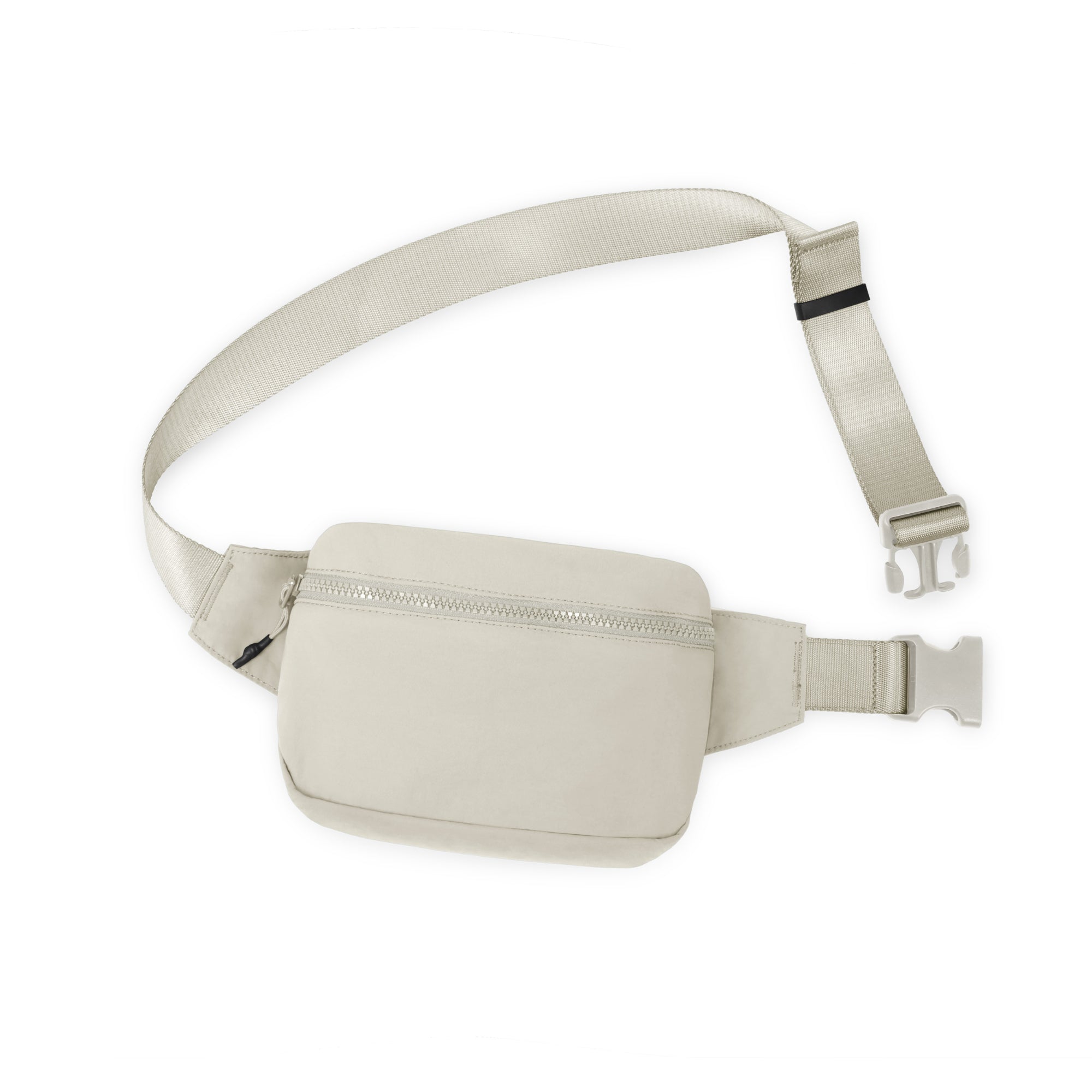 2L Belt Bag with Adjustable Strap Light Grey 8.5 x 5 x 2 - ododos