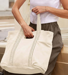 29L Oversized Canvas Tote Large Capacity Open Top Shoulder Bag - ododos